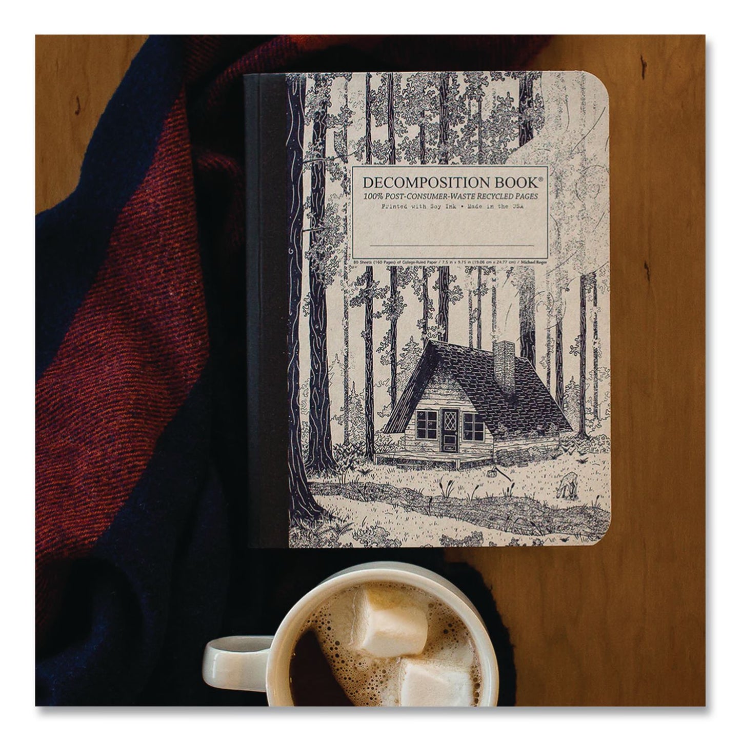 DECOMPOSITION® Sewn Composition Book, Medium/College Rule, Redwood Creek, (80) 9.75 x 7.5 Sheets (DCP40902)