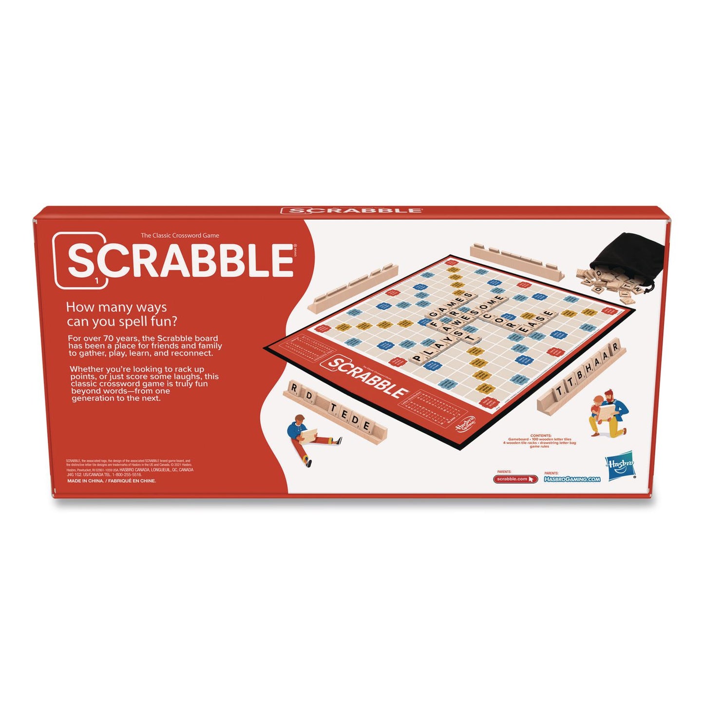 Hasbro Scrabble Board Game, Ages 8 and Up (HSBF4204)