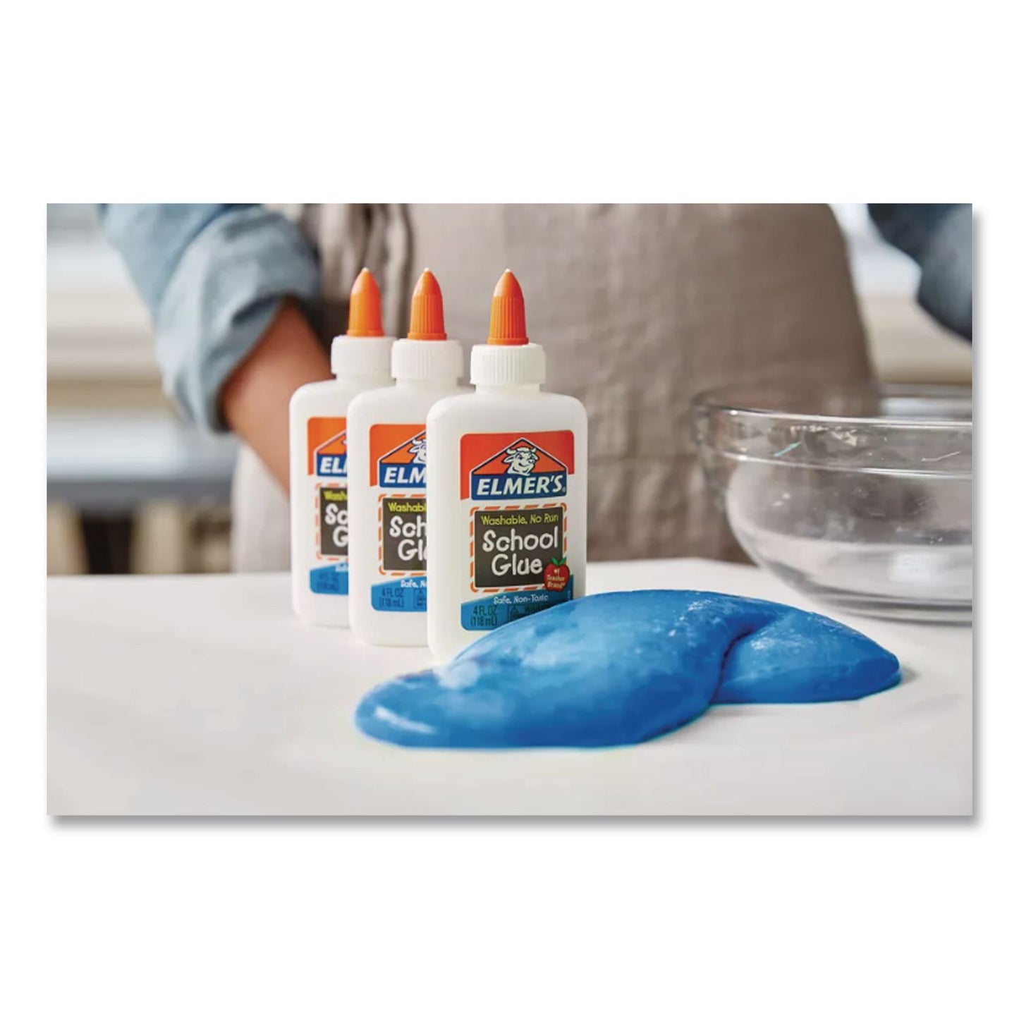 Elmer's® Washable School Glue, 4 oz Bottle, Dries Clear (EPIE304NREA)