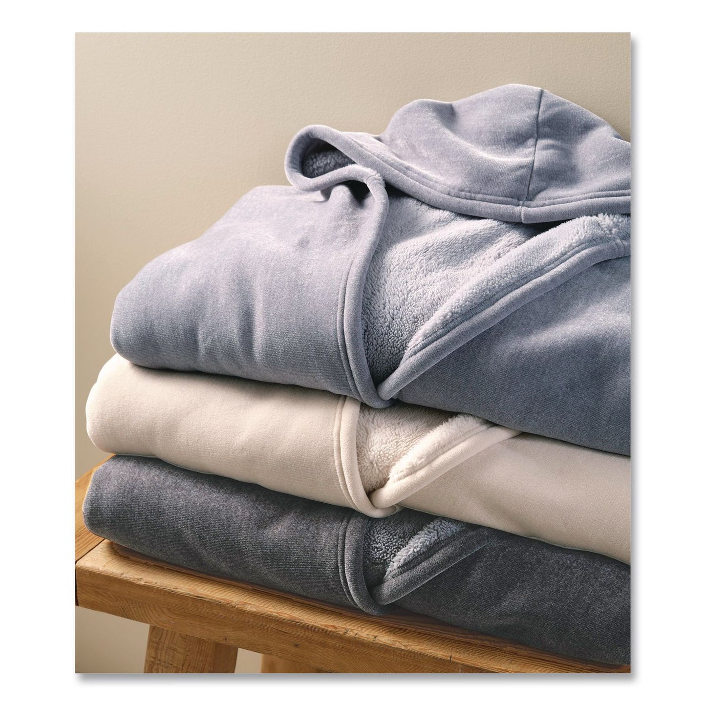 L.L.Bean® Cozy Chenille Wearable Throw, 58 x 60, Gray (LLB5238848281)