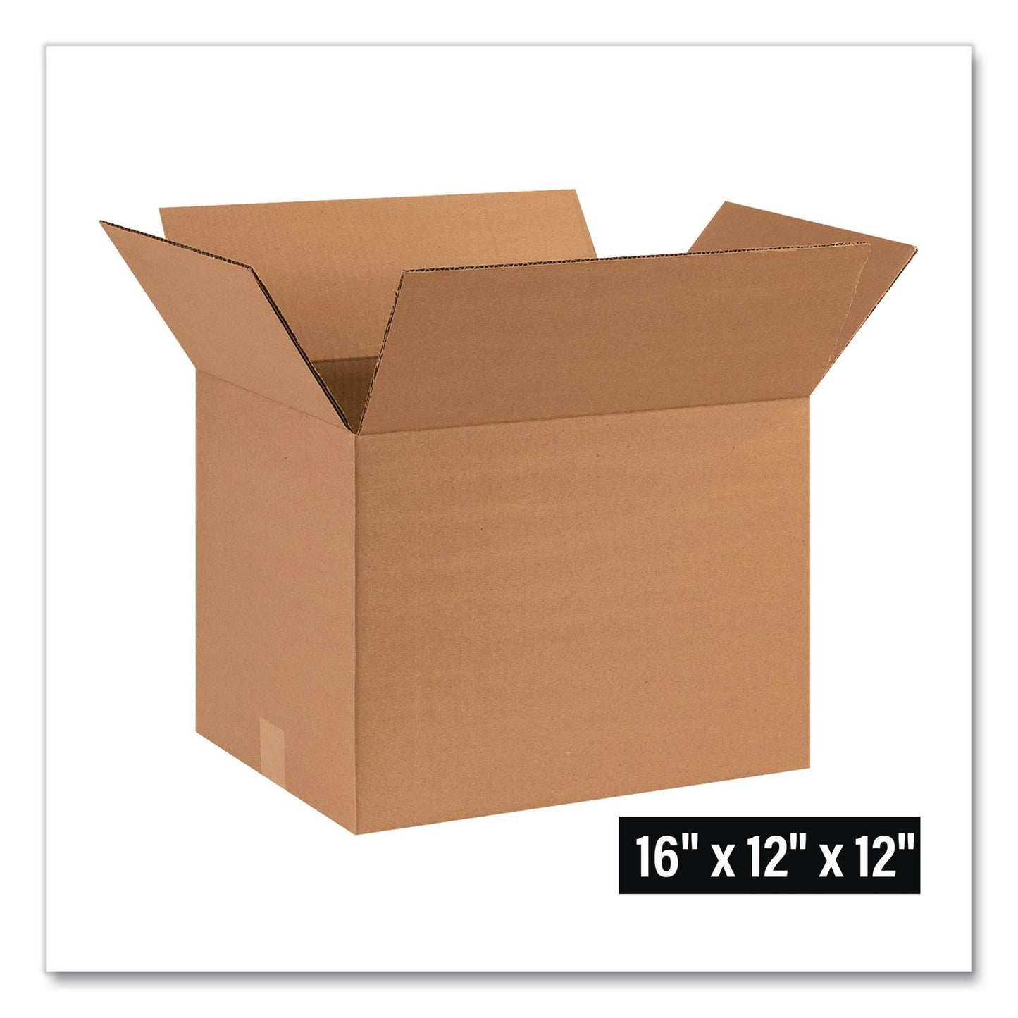 National Brand Shipping Boxes, Regular Slotted Container (RSC), 12" x 16" x 12", Kraft, 25/Bundle (WLB161212)
