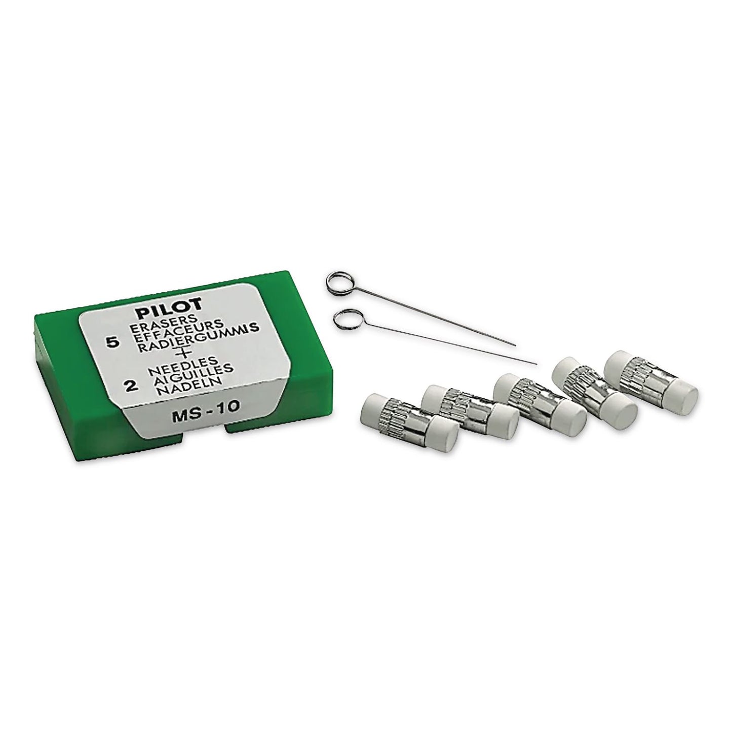 Pilot® Dr. Grip Mechanical Pencil Eraser Refill for Pencil Marks, White, 5/Pack (PIL70001)