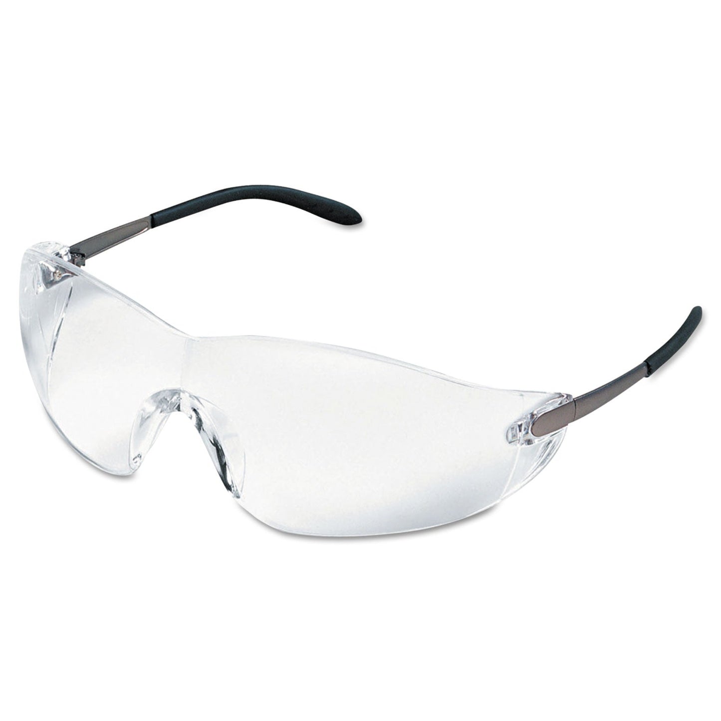 mcr-safety-blackjack-wraparound-safety-glasses-chrome-plastic-frame-clear-lens-crws2110_2