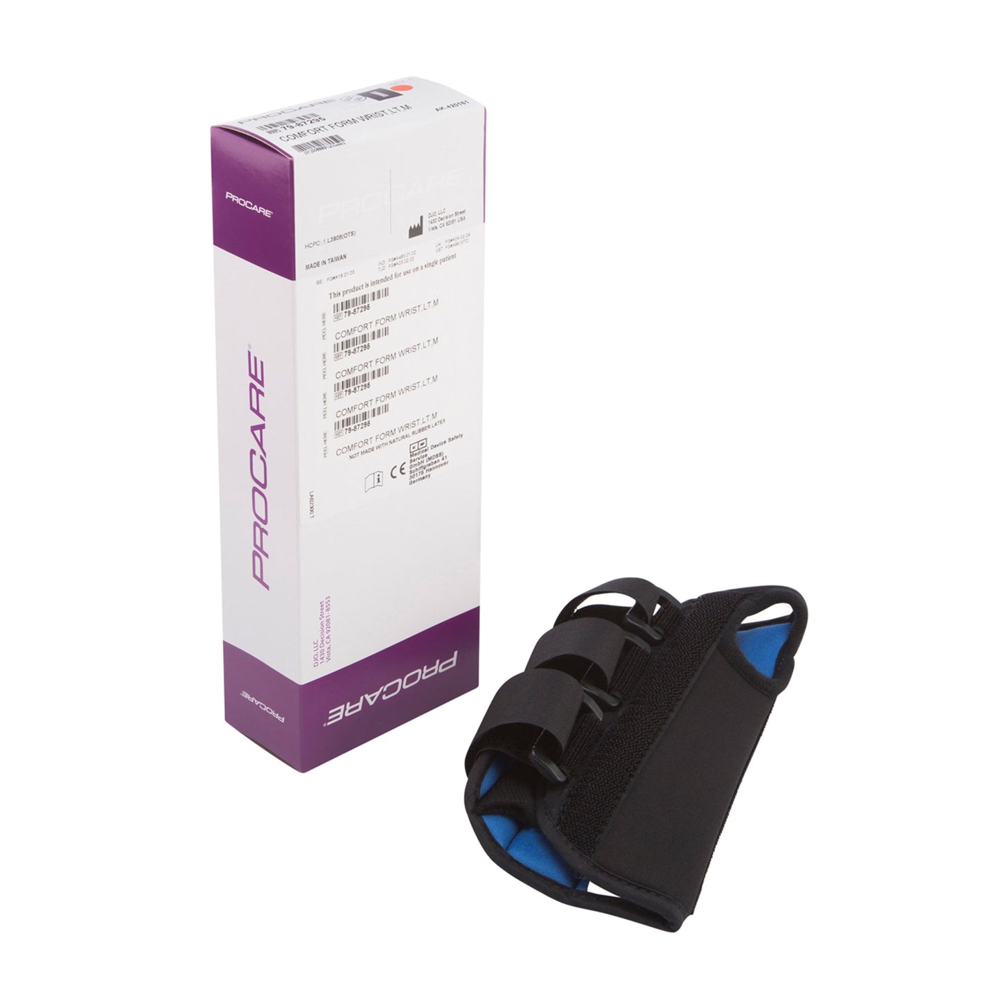 ProCare® ComfortFORM™ Wrist Brace Aluminum / Foam / Spandex / Plastic Left Hand Black Medium (346148_EA)