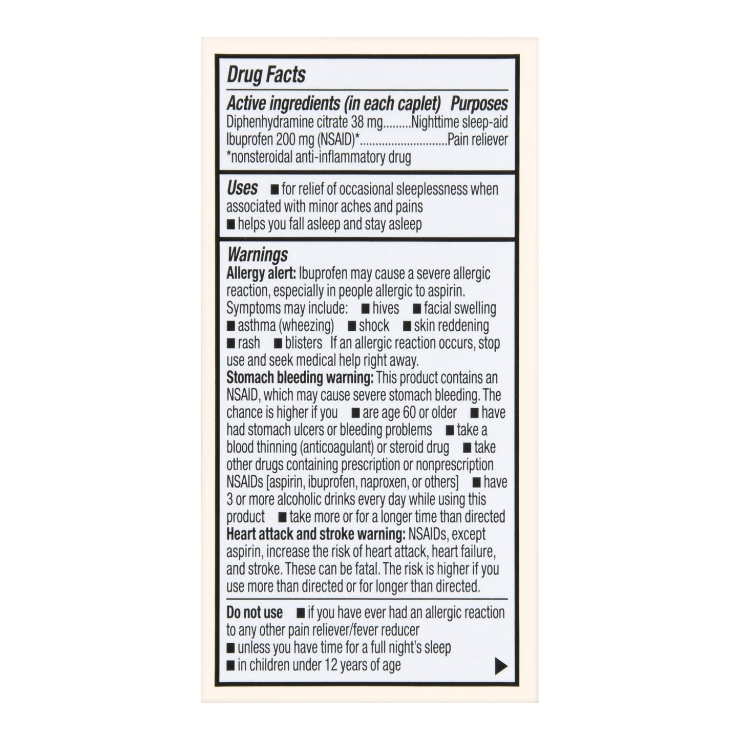 Foster & Thrive™ Nightime Pain / Allergy Relief 200 mg - 38 mg Strength Ibuprofen / Diphenhydramine Capsule 40 per Bottle (1238989_BT)