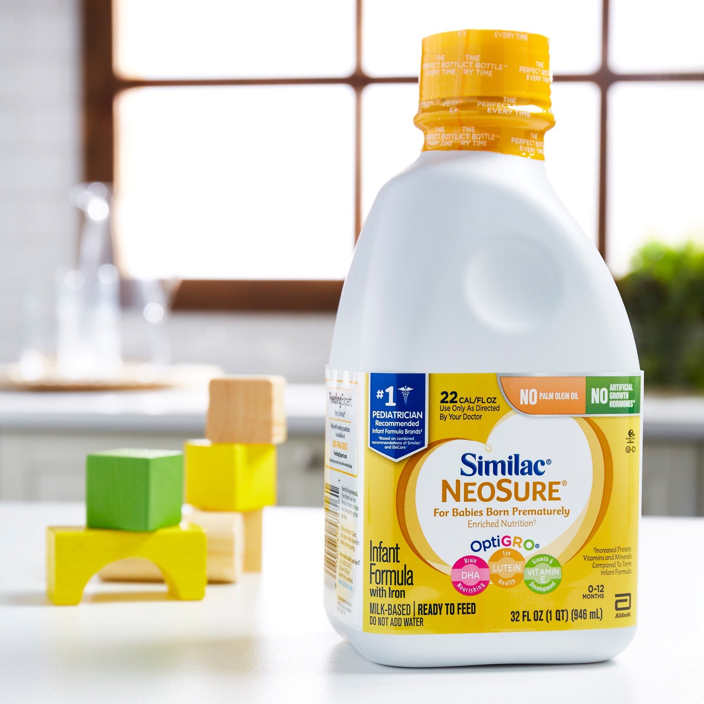 Similac® NeoSure® Infant Formula Unflavored 32 oz. Bottle Liquid Iron Premature (558362_EA)
