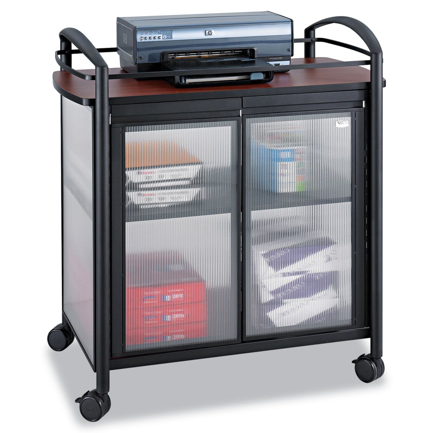 impromptu-refreshment-cart-machine-stand-engineered-wood-3-shelf-34x21-25x36-5-cherry-black-ships-in-1-3-business-days-saf8966bl_2