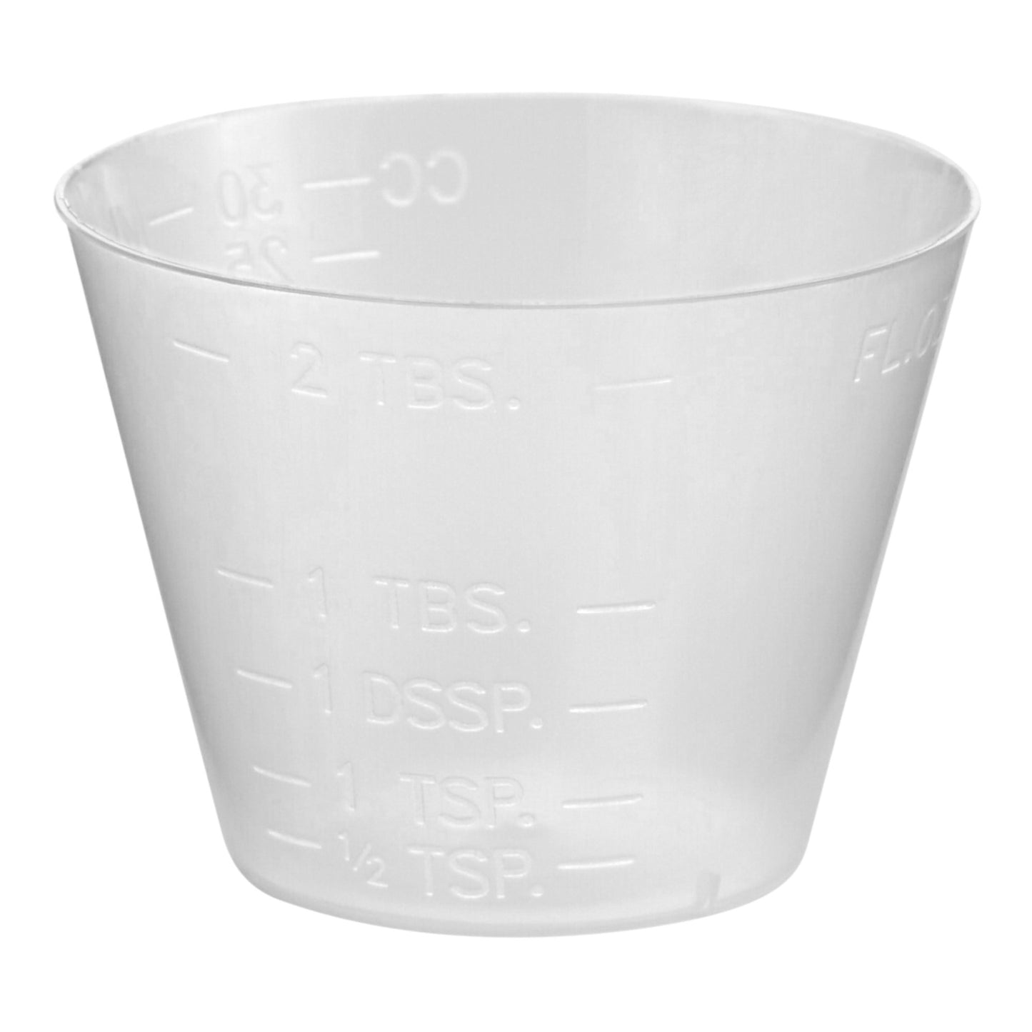 McKesson Medicine Cup 1 oz. Translucent Plastic Disposable NonSterile (1228933_CS)
