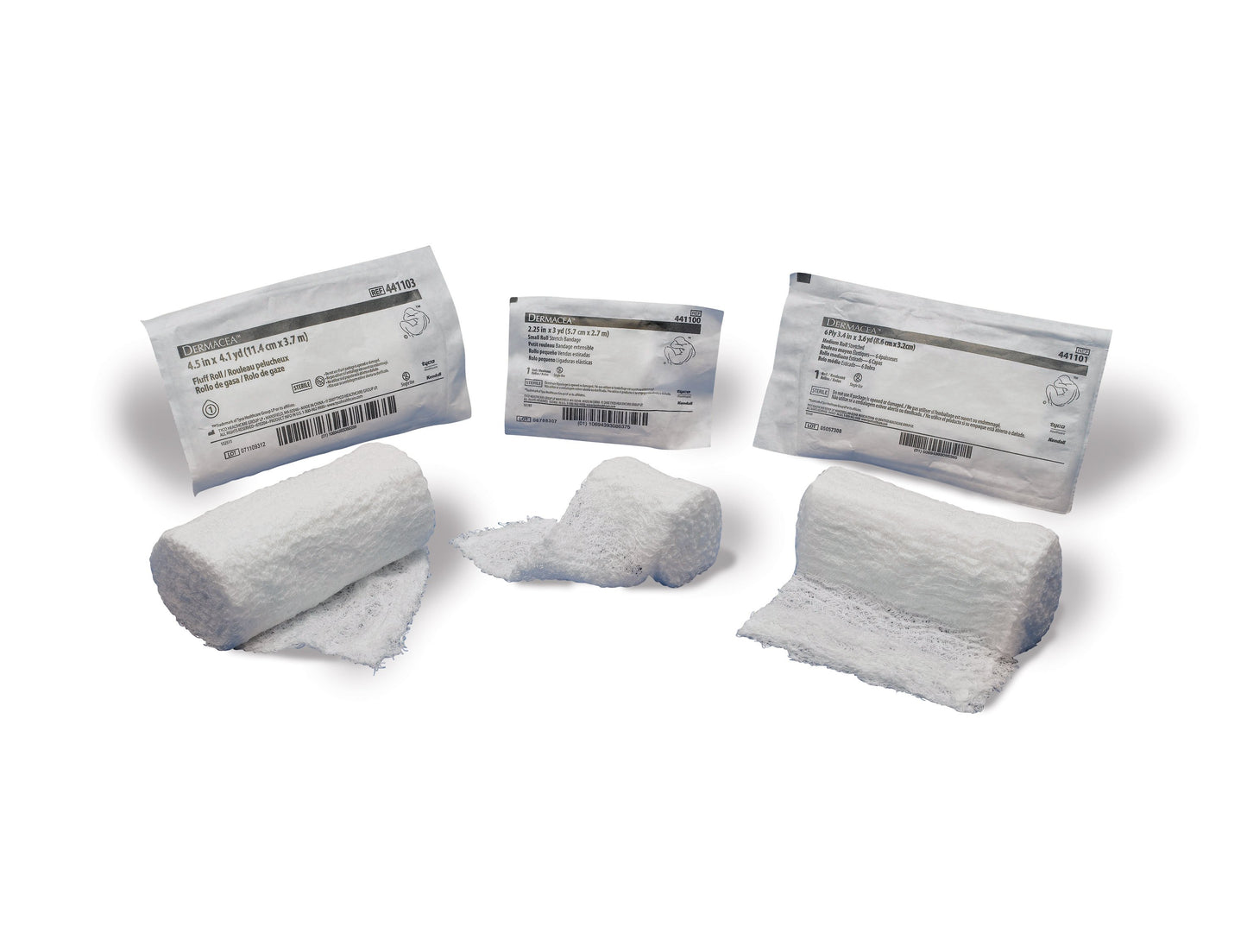 Dermacea™ Fluff Bandage Roll 2 Inch X 4-1/8 Yard 3-Ply Sterile 1 per Pouch (529113_CS)