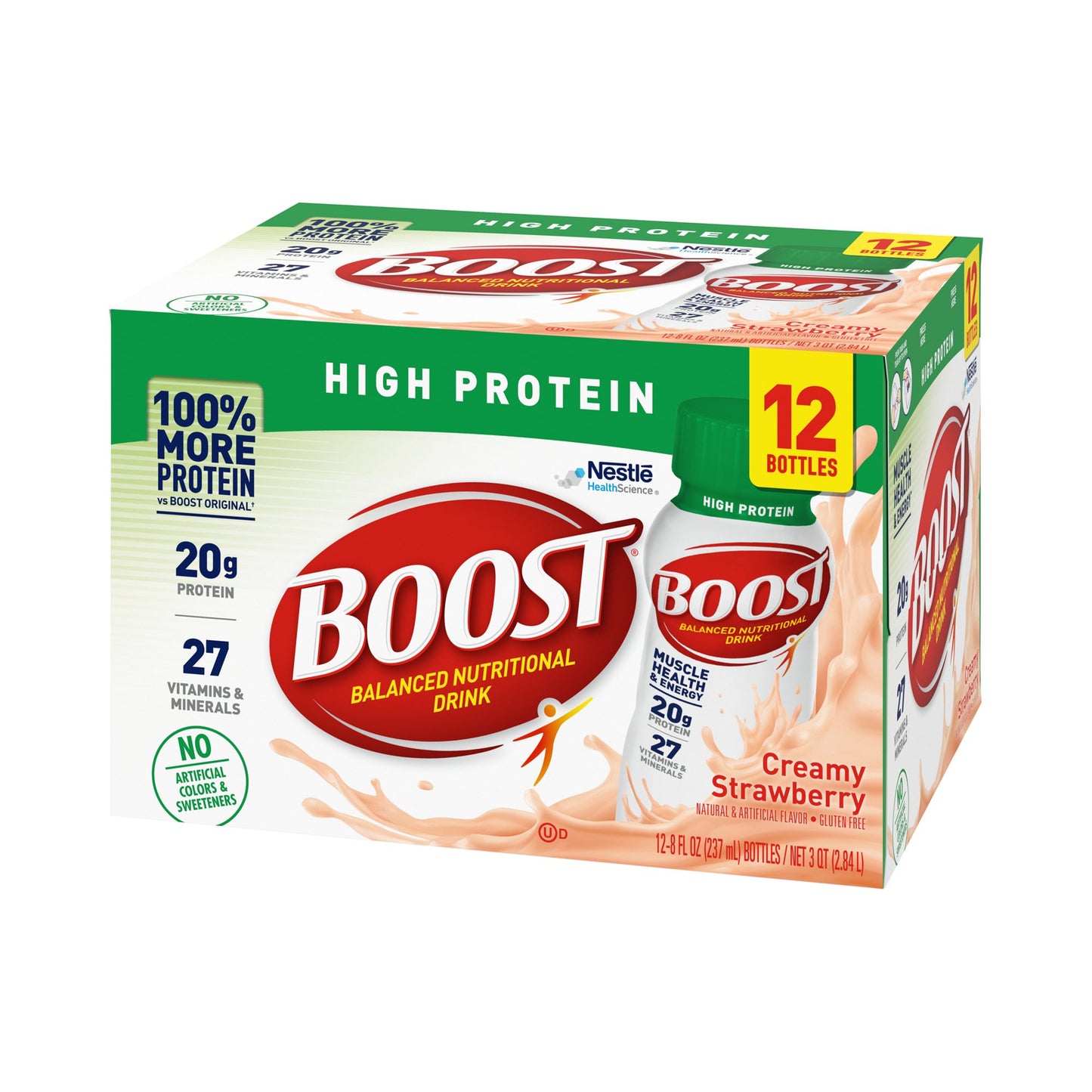 Boost® High Protein Oral Supplement Creamy Strawberry Flavor Liquid 8 oz. Bottle (1104870_CS)