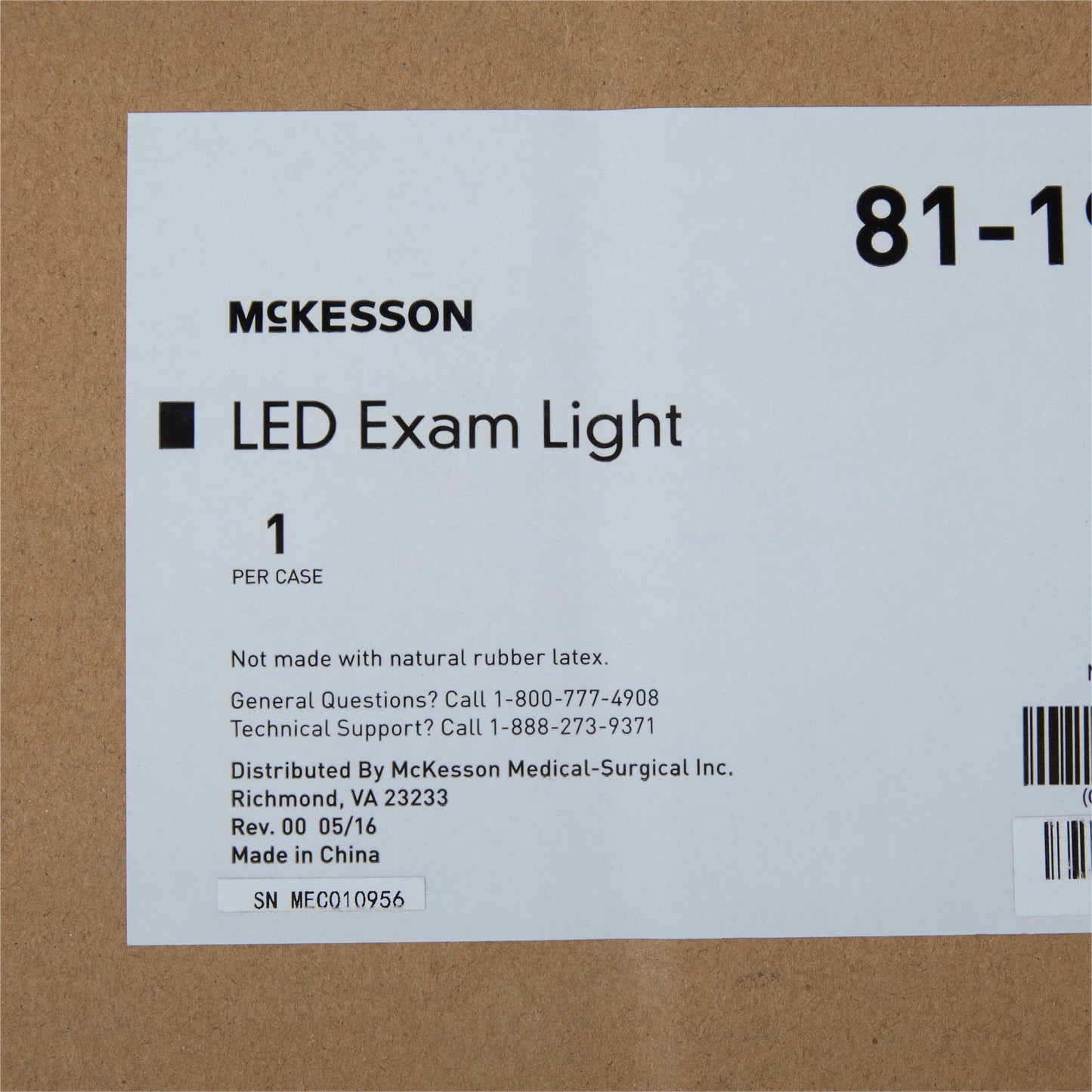 McKesson Exam Light Floor Standing LED Bulb 12 Watt Beige Lamp (1029929_EA)