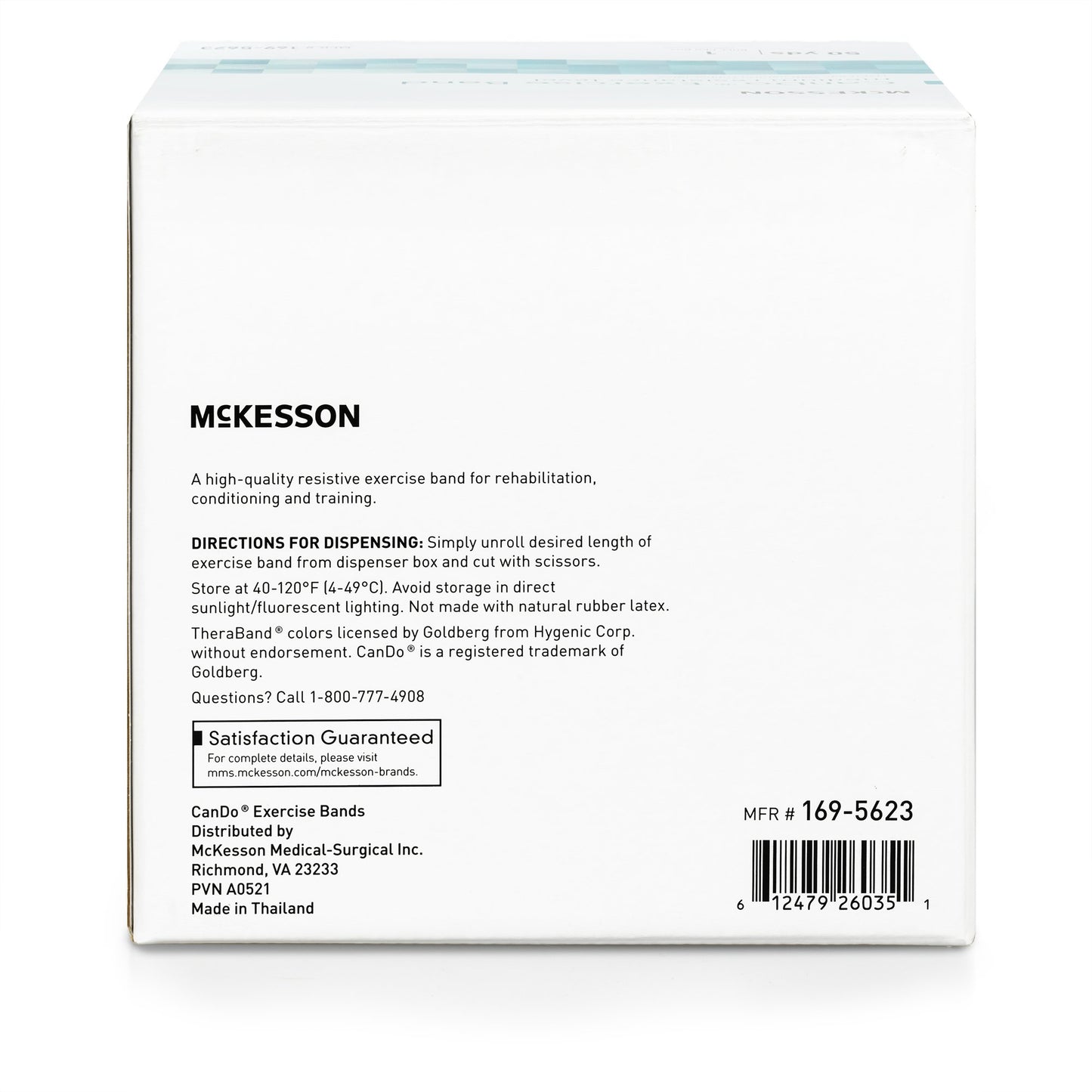 McKesson CanDo® Exercise Resistance Band Green 5 Inch X 50 Yard Medium Resistance (1199532_EA)