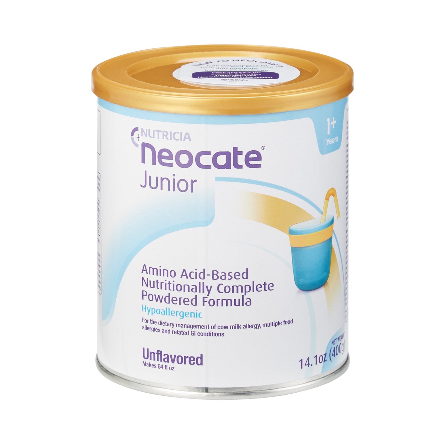 Neocate® Junior Pediatric Oral Supplement Unflavored 14.1 oz. Can Powder Amino Acid Food Allergies (724512_EA)