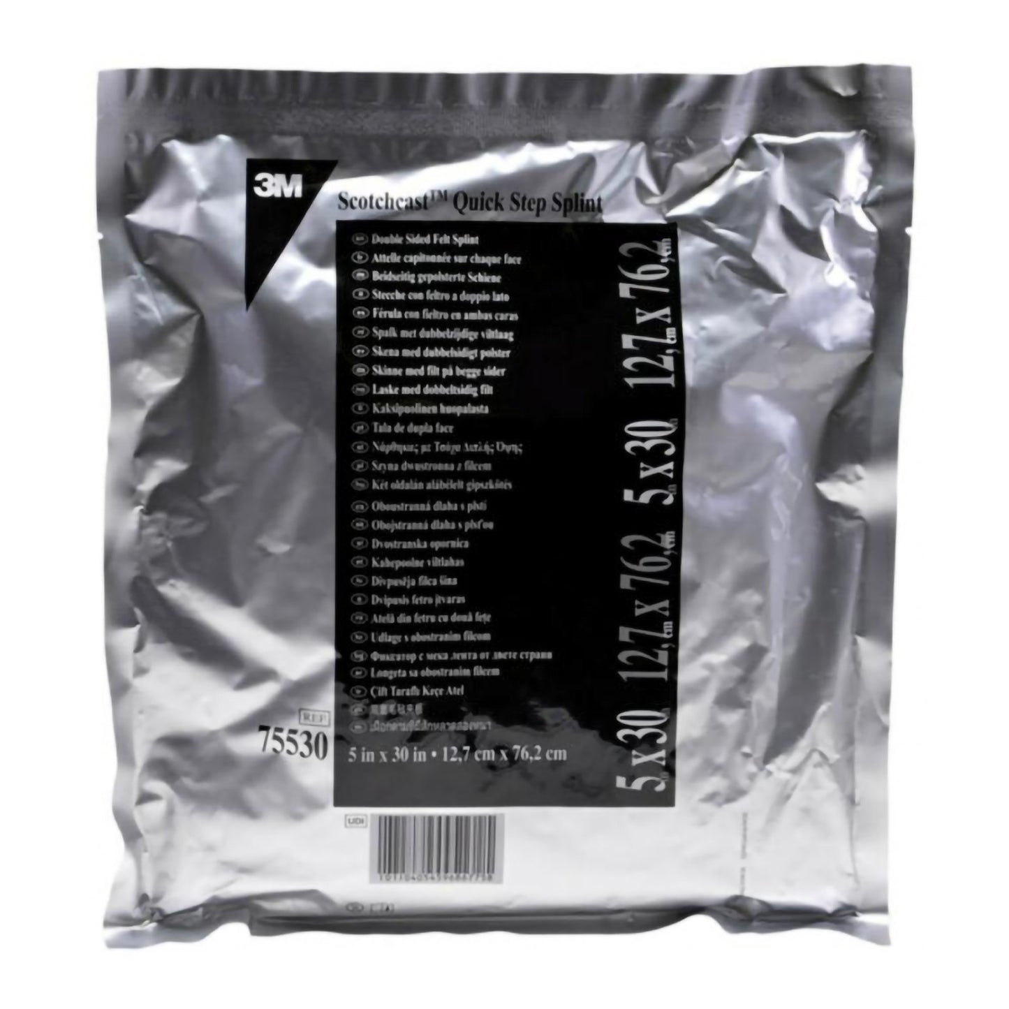 3M™ Scotchcast™ Quick Step Double Sided Felt Padded Precut Splint 5 X 30 Inch Felt / Fiberglass White (1193022_CS)