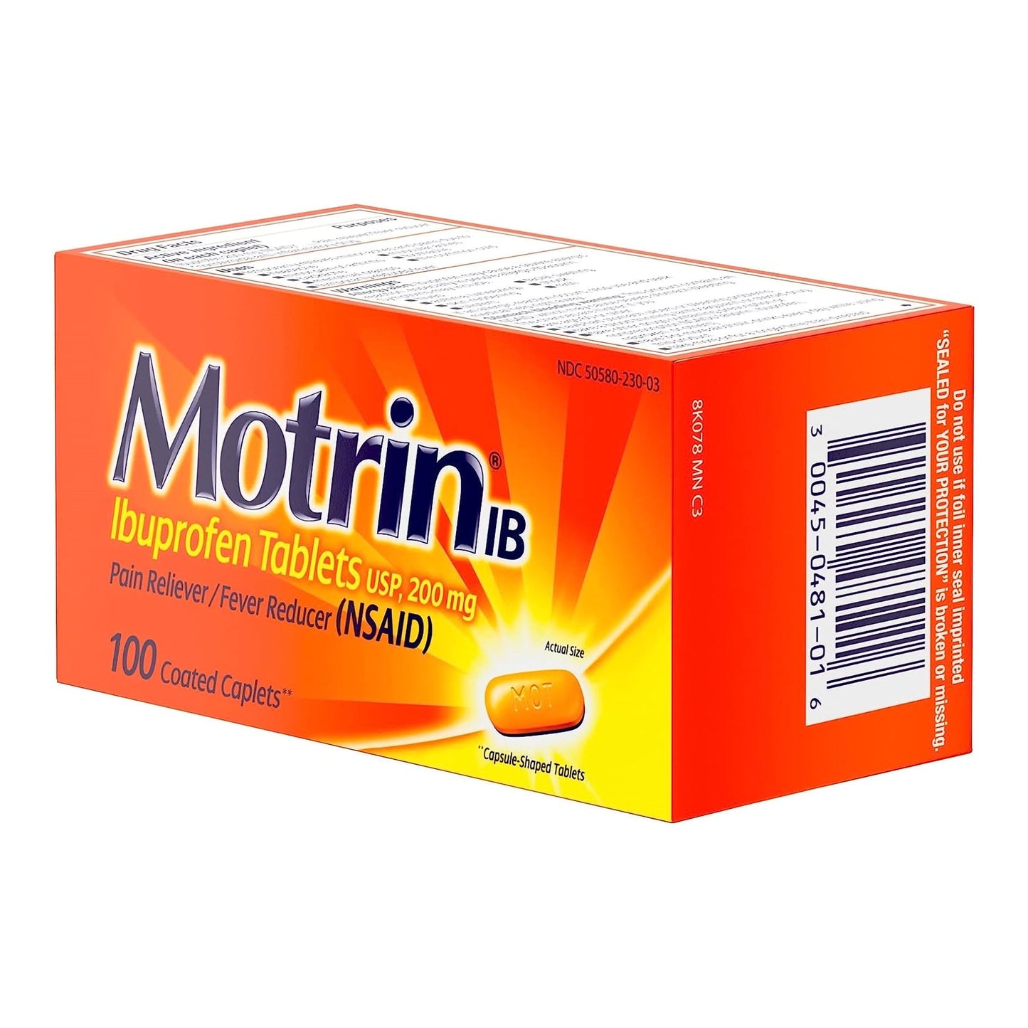 Motrin® IB Pain Relief 200 mg Strength Ibuprofen Capsule (1228862_BT)
