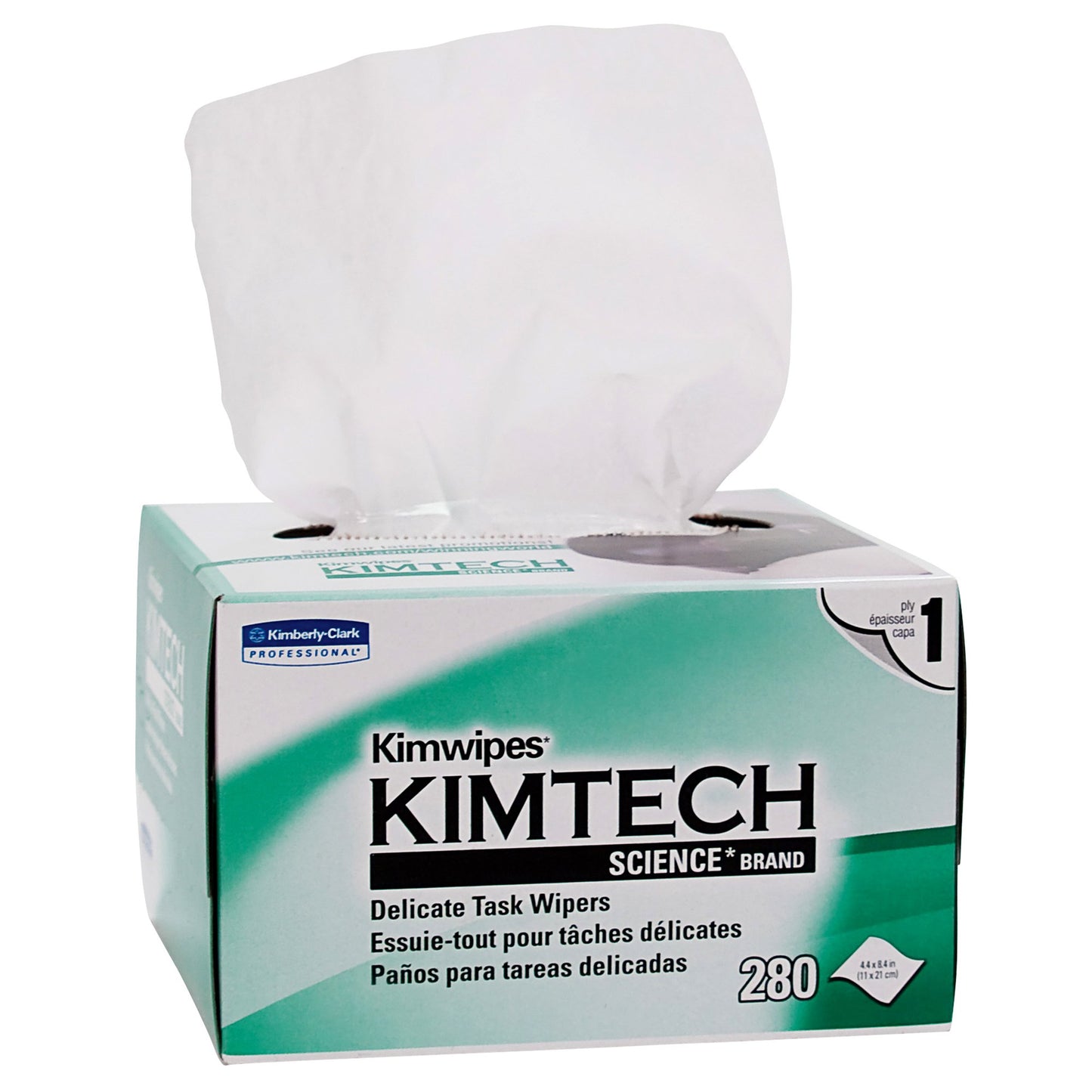 Kimtech Science Kimwipes Delicate Task Wipe Light Duty 280 Count Box 4-2/5 X 8-2/5 Inch NonSterile Disposable (827052_CS)