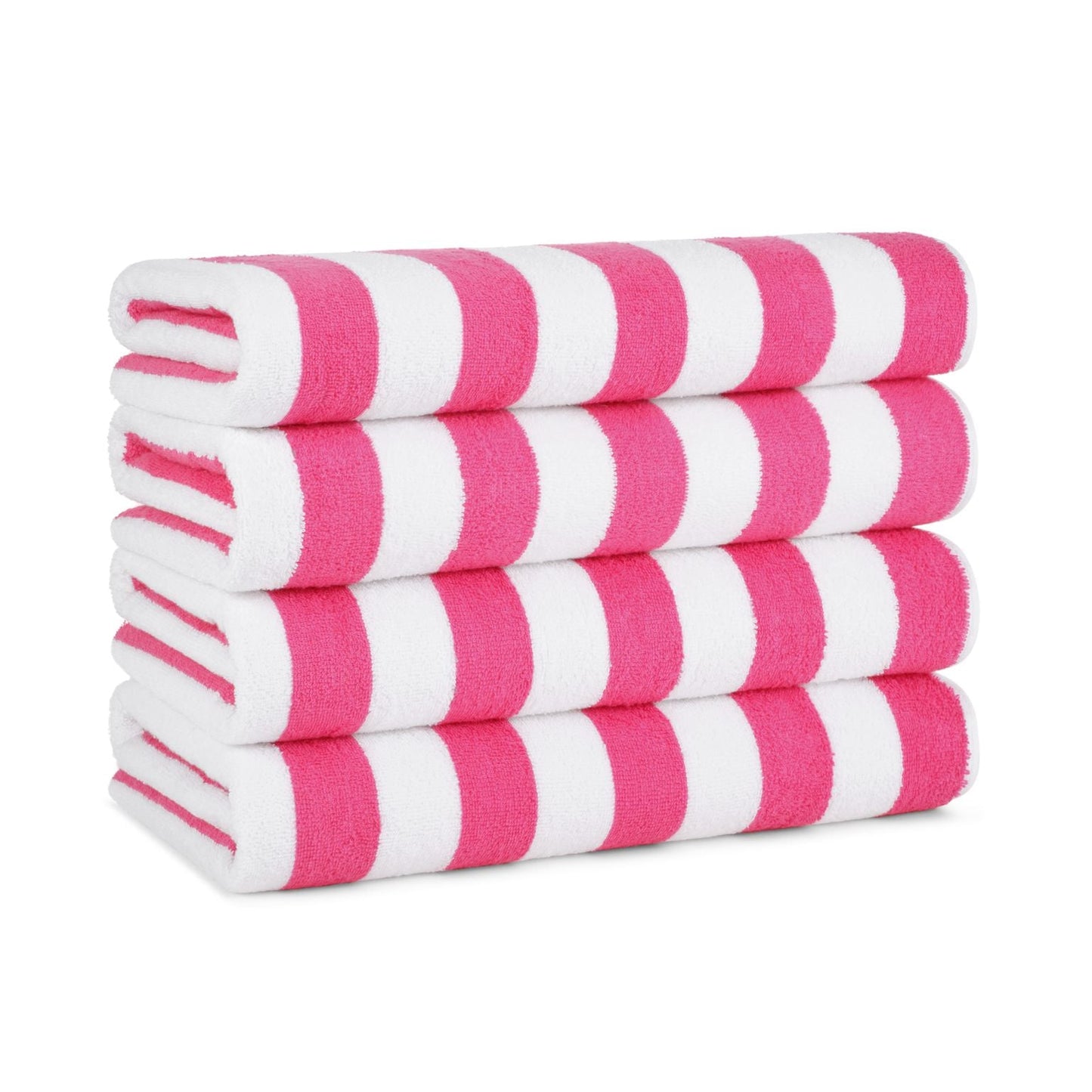 Arkwright Home California Cabana Beach Towel 30x70 Pink (4/Pack) (PNP-CABANA-PK)