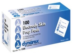 Dynarex® Electrode Skin Prep Pad 70% Strength Isopropyl Alcohol Individual Packet NonSterile (478781_BX)