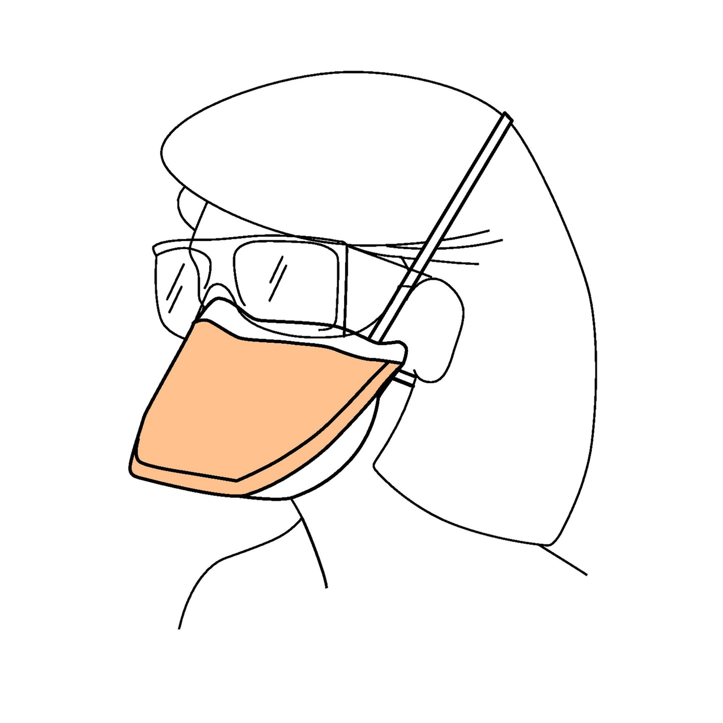 FluidShield Particulate Respirator / Surgical Mask Medical N95 Not Rated Elastic Strap One Size Fits Most (286249_CS)