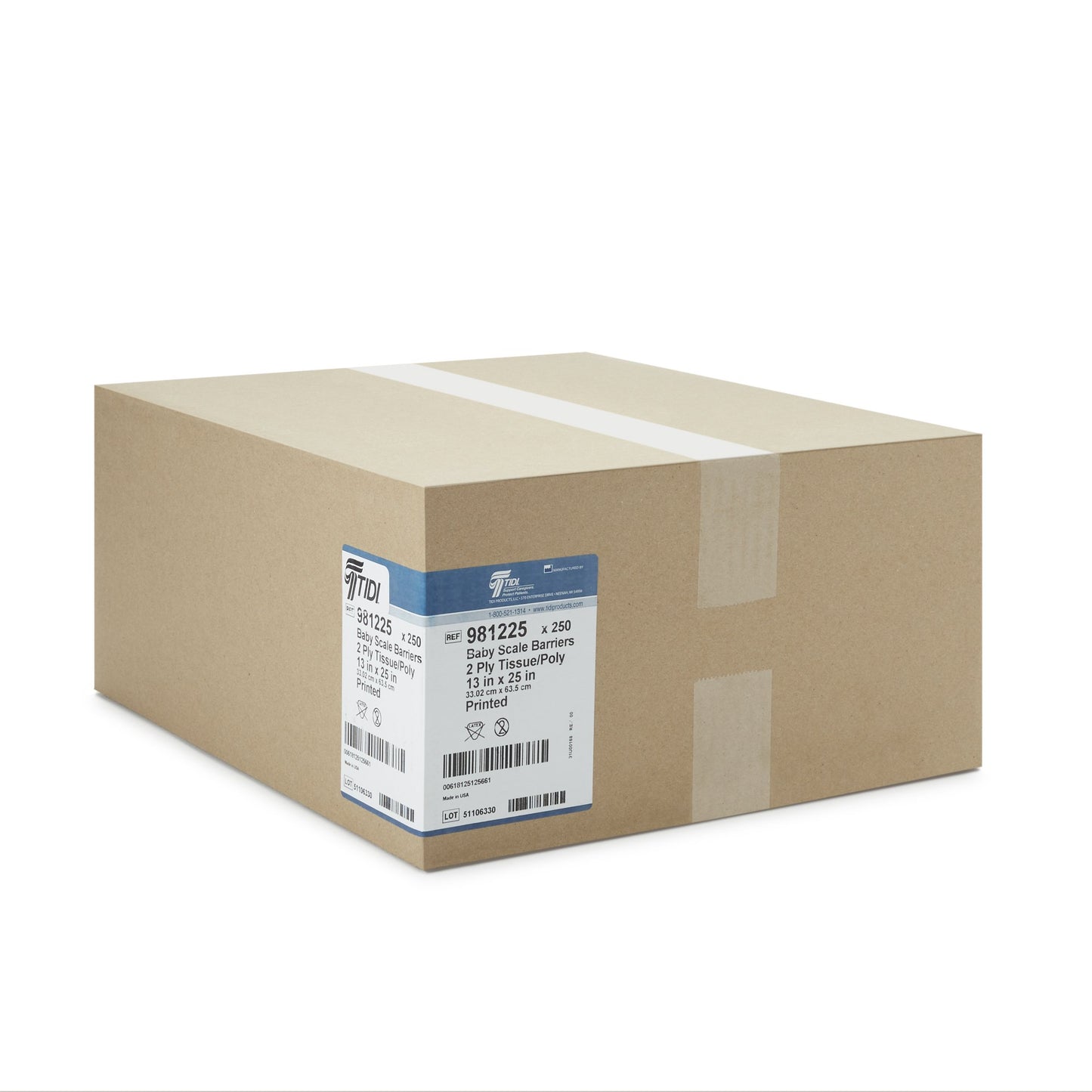 Tidi® Scale Liner Paper 13 Inch Width 25 Inch Length Print (Pins, Bottles and Carriages) Smooth (662706_CS)