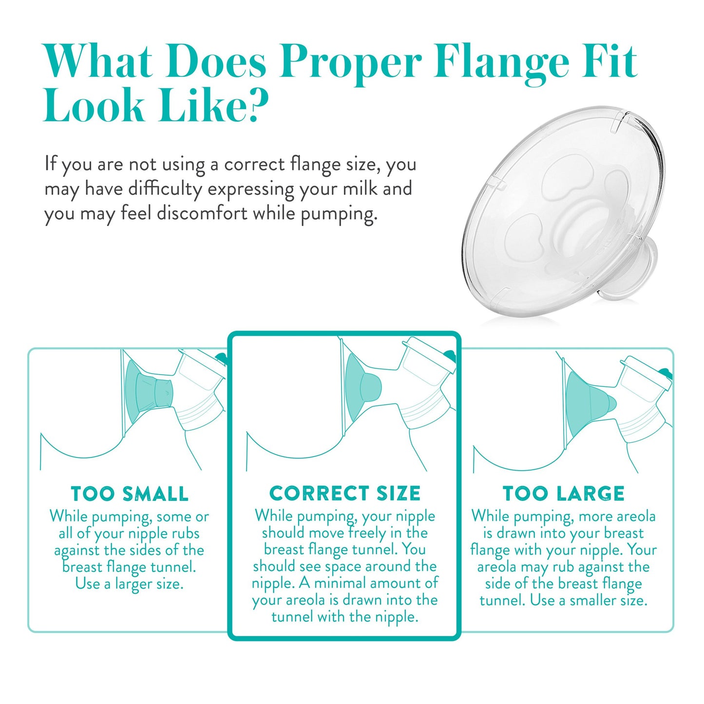 Evenflo AdvancedFit™ Flange System For Evenflo Advanced Double Electric Breast Pump (1041162_EA)