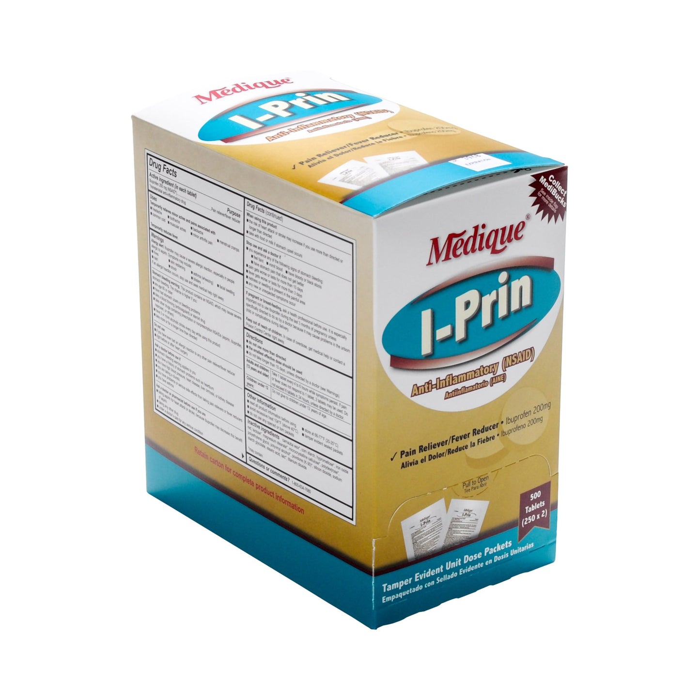 I-Prin Pain Relief 200 mg Strength Ibuprofen Tablet 250 per Box (260615_BX)