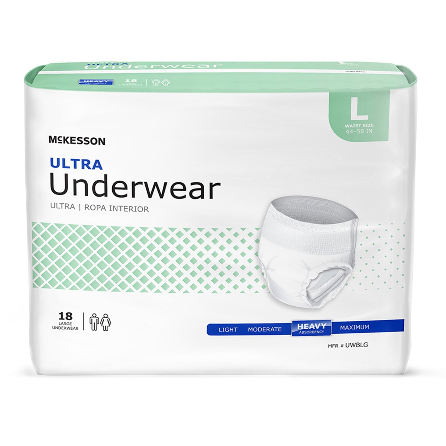 McKesson Ultra Unisex Adult Absorbent Underwear Pull On with Tear Away Seams Large Disposable Heavy Absorbency (724917_BG)