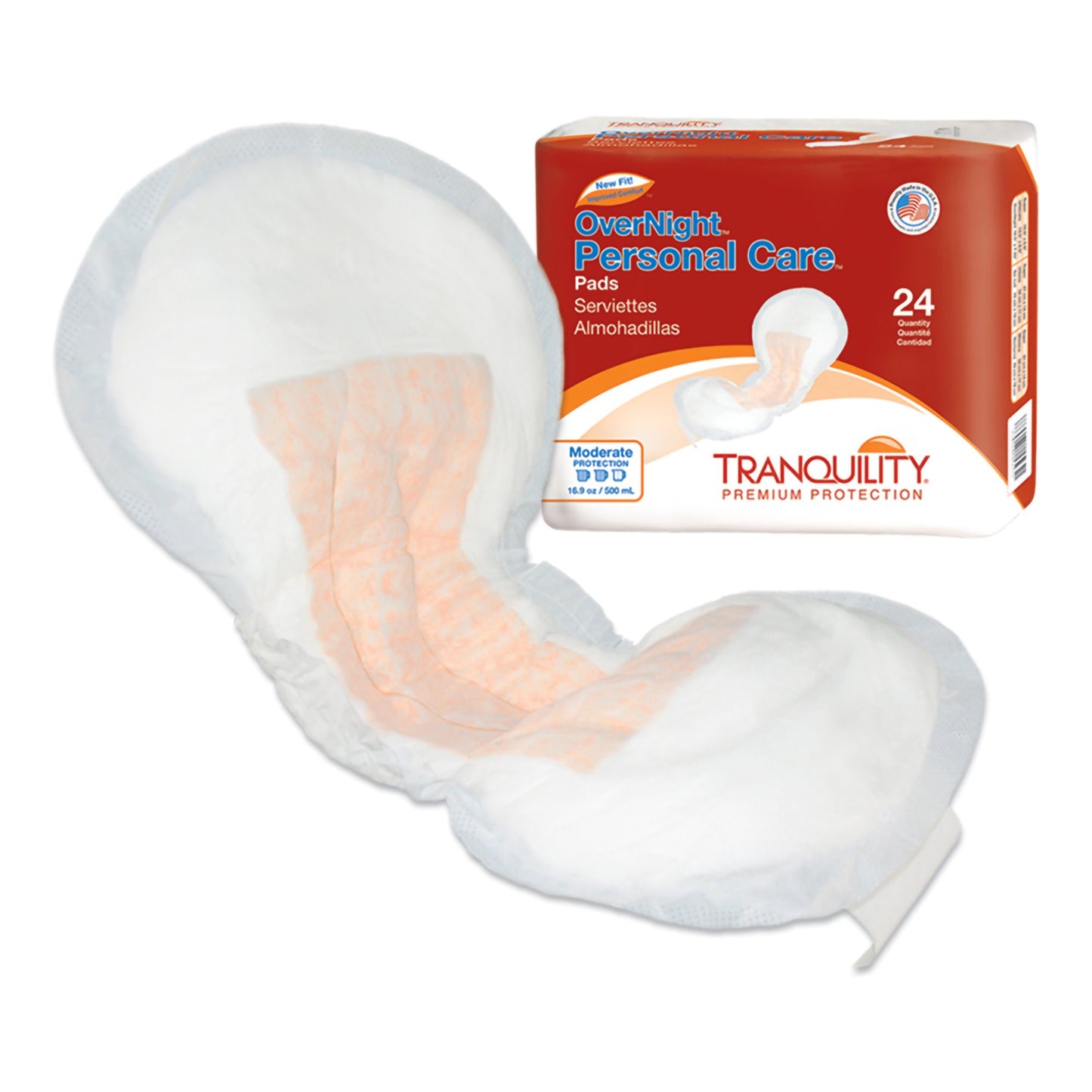 Tranquility® Personal Care Bladder Control Pad 7-1/2 X 16-1/2 Inch Heavy Absorbency Super Absorbent Core One Size Fits Most (816452_BG)