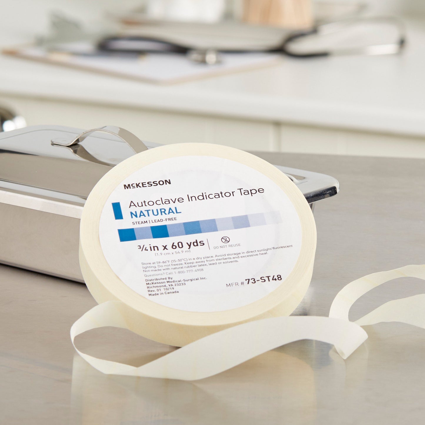 McKesson Steam Indicator Tape 3/4 Inch X 60 Yard Steam (524901_CS)