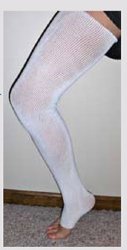 EdemaWear® Compression Stocking Thigh High Large White Open Toe (846763_EA)