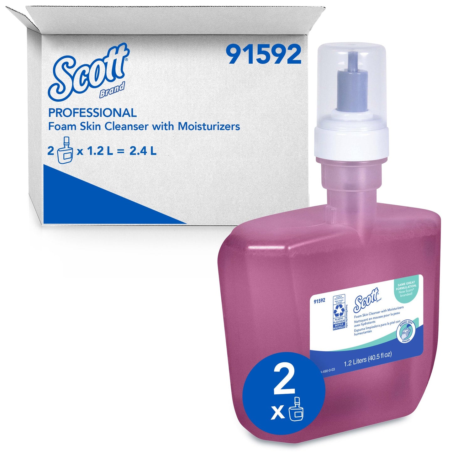 Scott® Pro™ Soap Foaming 1,200 mL Dispenser Refill Bottle Floral Scent (762515_CS)