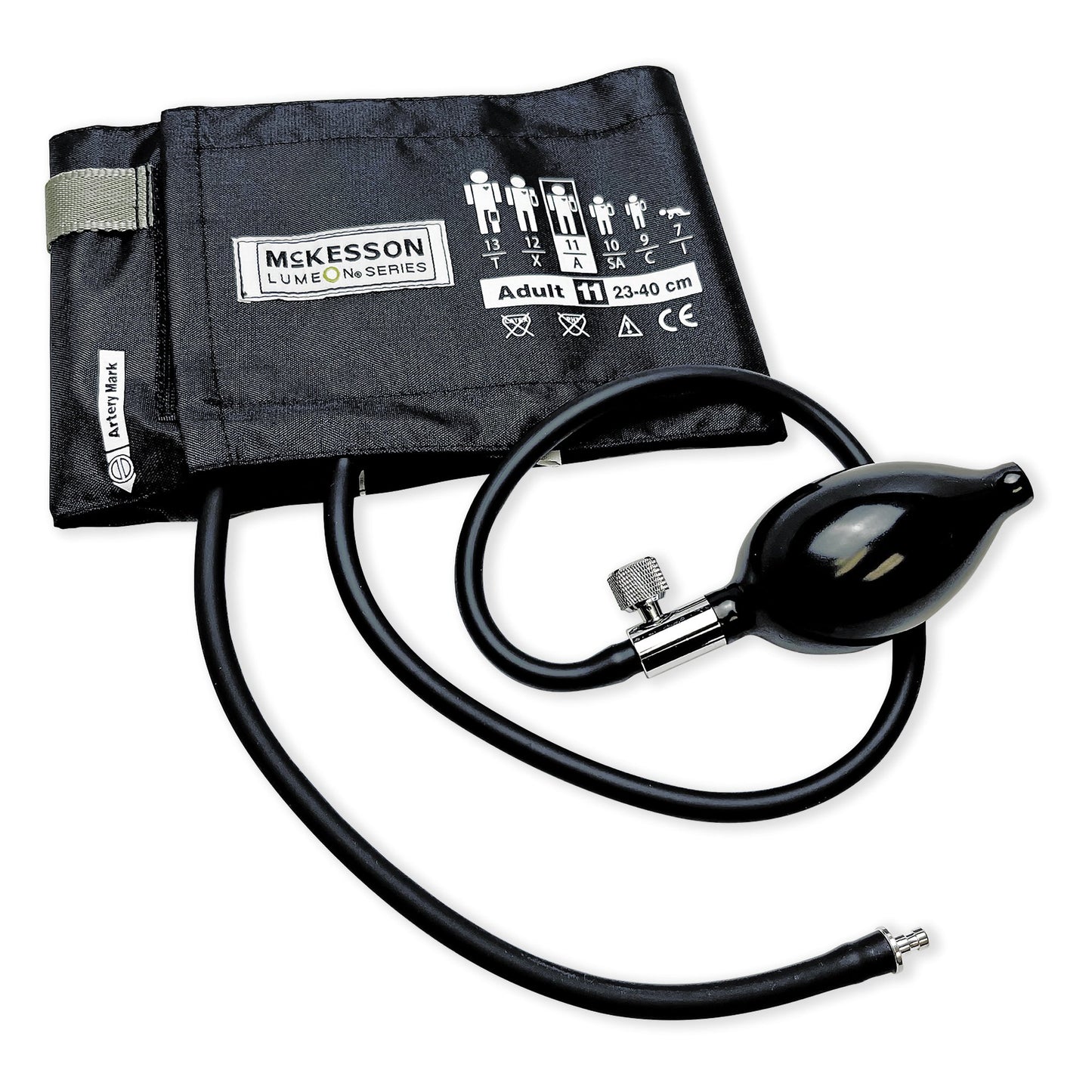 McKesson LUMEON™ Reusable Blood Pressure Cuff and Bulb 23 to 40 cm Arm Nylon Cuff Adult Cuff (803206_BX)