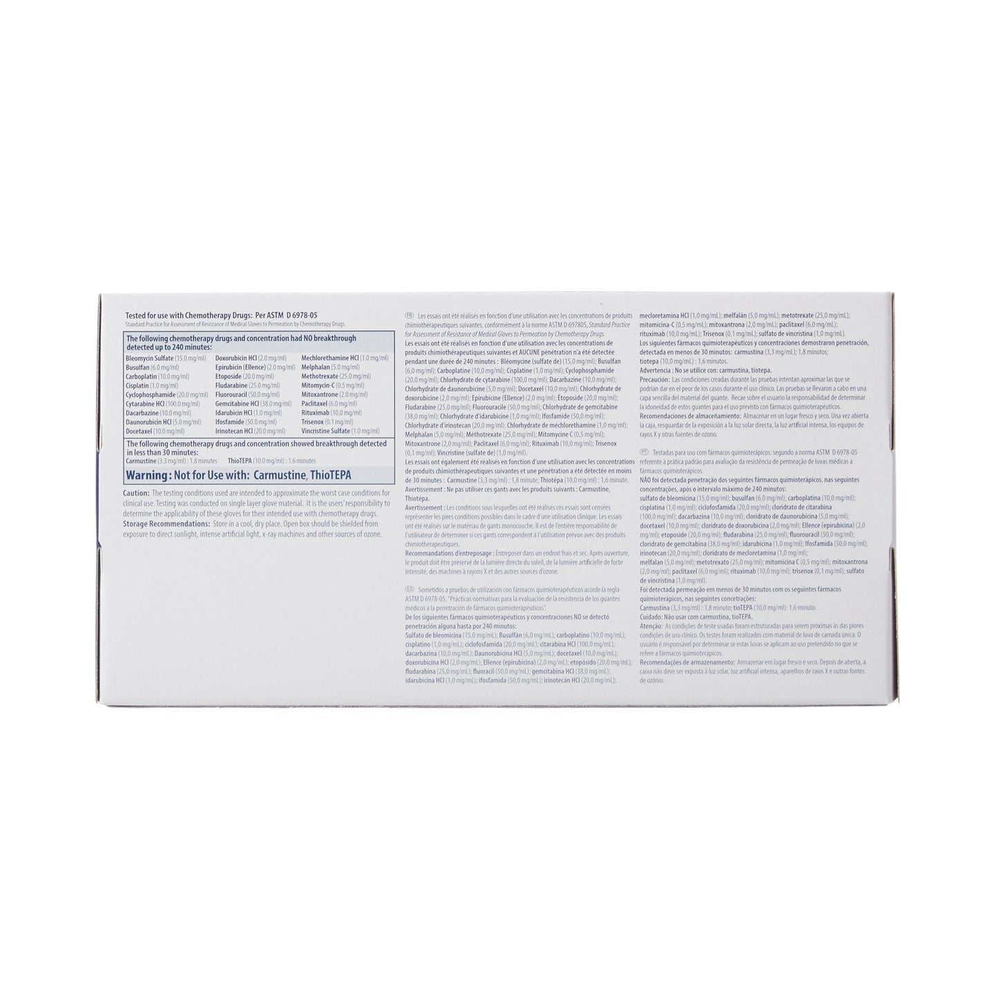 Purple Nitrile® Exam Glove Medium NonSterile Nitrile Standard Cuff Length Textured Fingertips Purple Chemo Tested (365061_CS)
