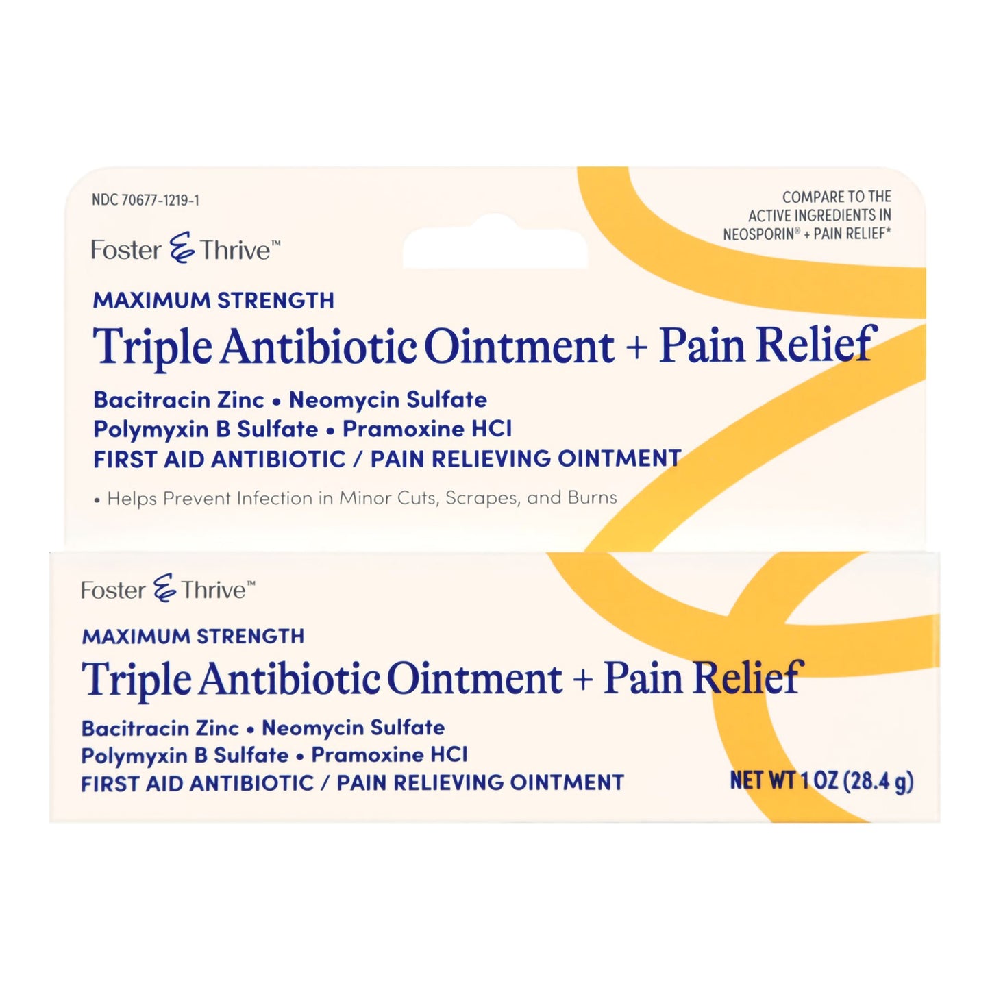 Foster & Thrive™ First Aid Antibiotic with Pain Relief Bacitracin / Neomycin / Polymyxin B / Pramoxine HCl Ointment 1 oz. Tube (1245005_EA)