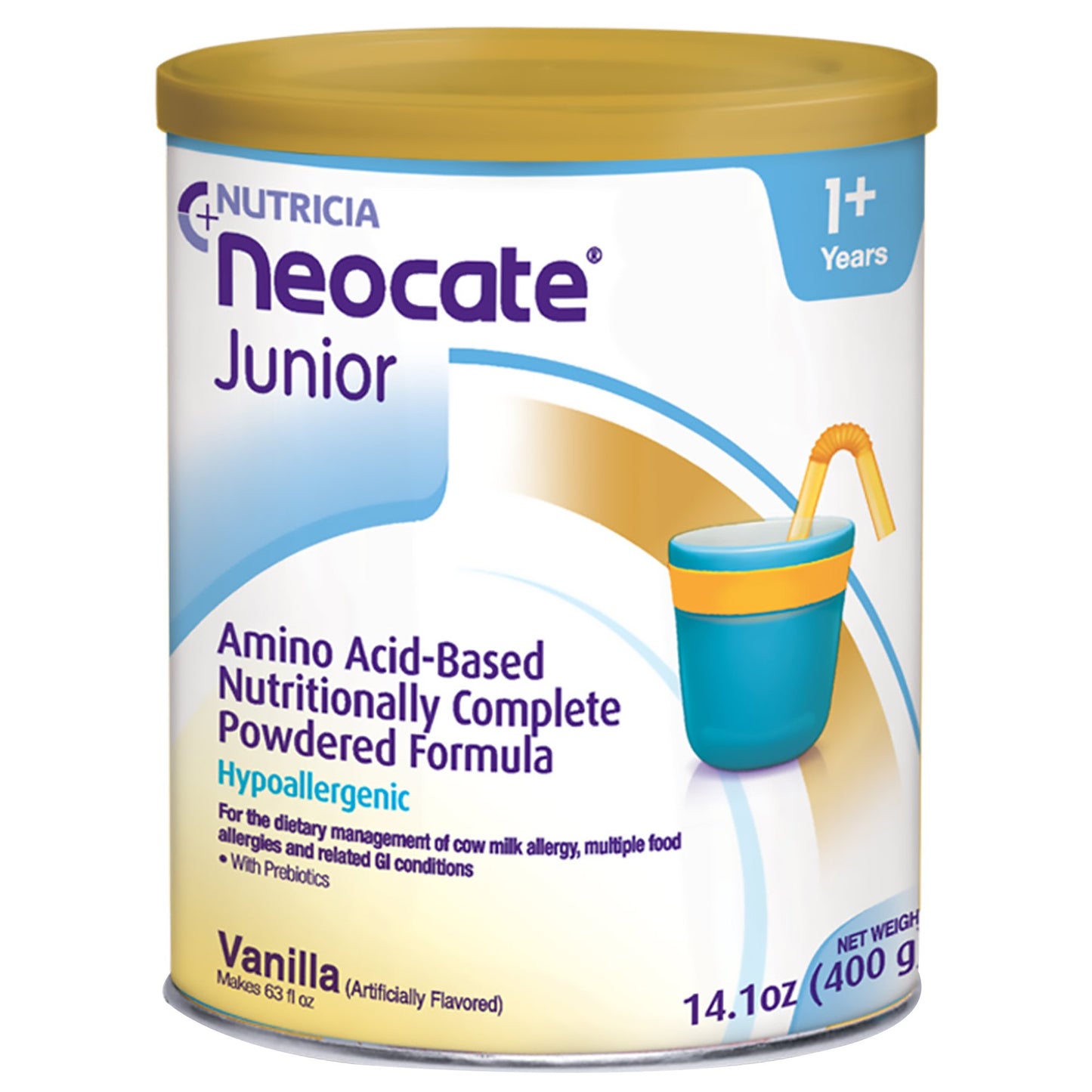 Neocate® Junior with Prebiotics Pediatric Oral Supplement Vanilla Flavor 14.1 oz. Can Powder Amino Acid Food Allergies (794286_EA)