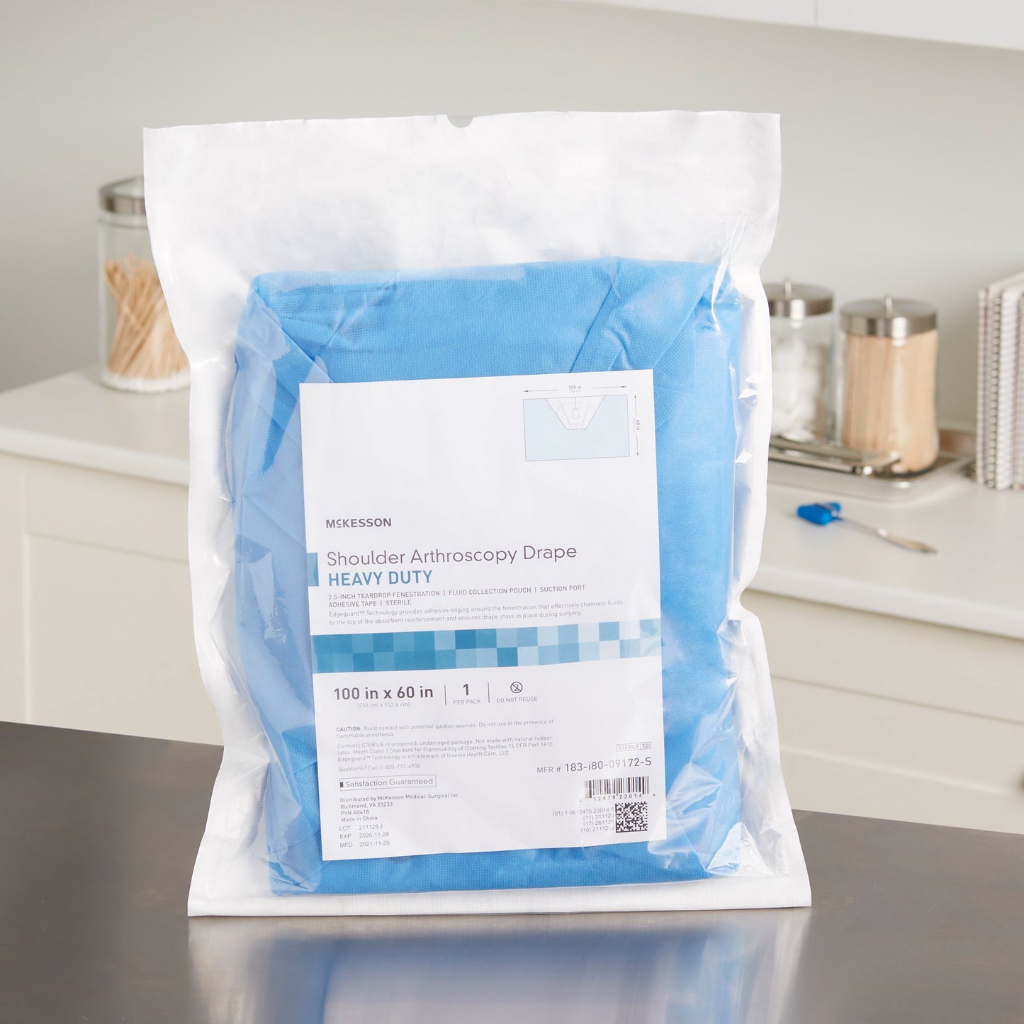 McKesson Orthopedic Drape Heavy-Duty Shoulder Arthroscopy Drape 100 W X 60 L Inch Sterile (1101304_PK)