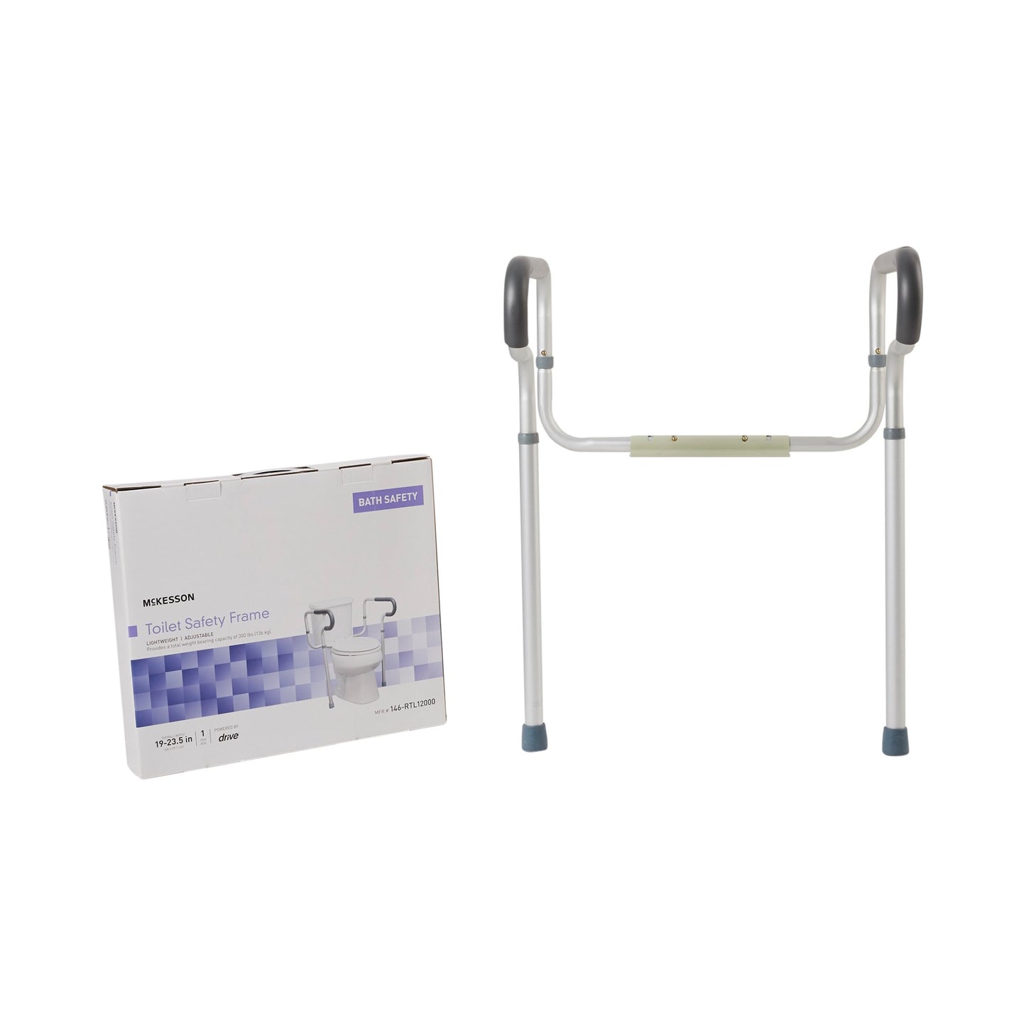 McKesson Toilet Safety Rail Gray Aluminum (1103368_CS)