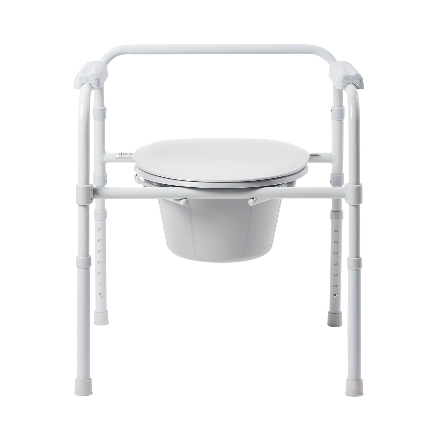McKesson 3-in-1 Commode Chair Fixed Arms Steel Frame Back Bar 13-1/4 Inch Seat Width 350 lbs. Weight Capacity (1073633_CS)