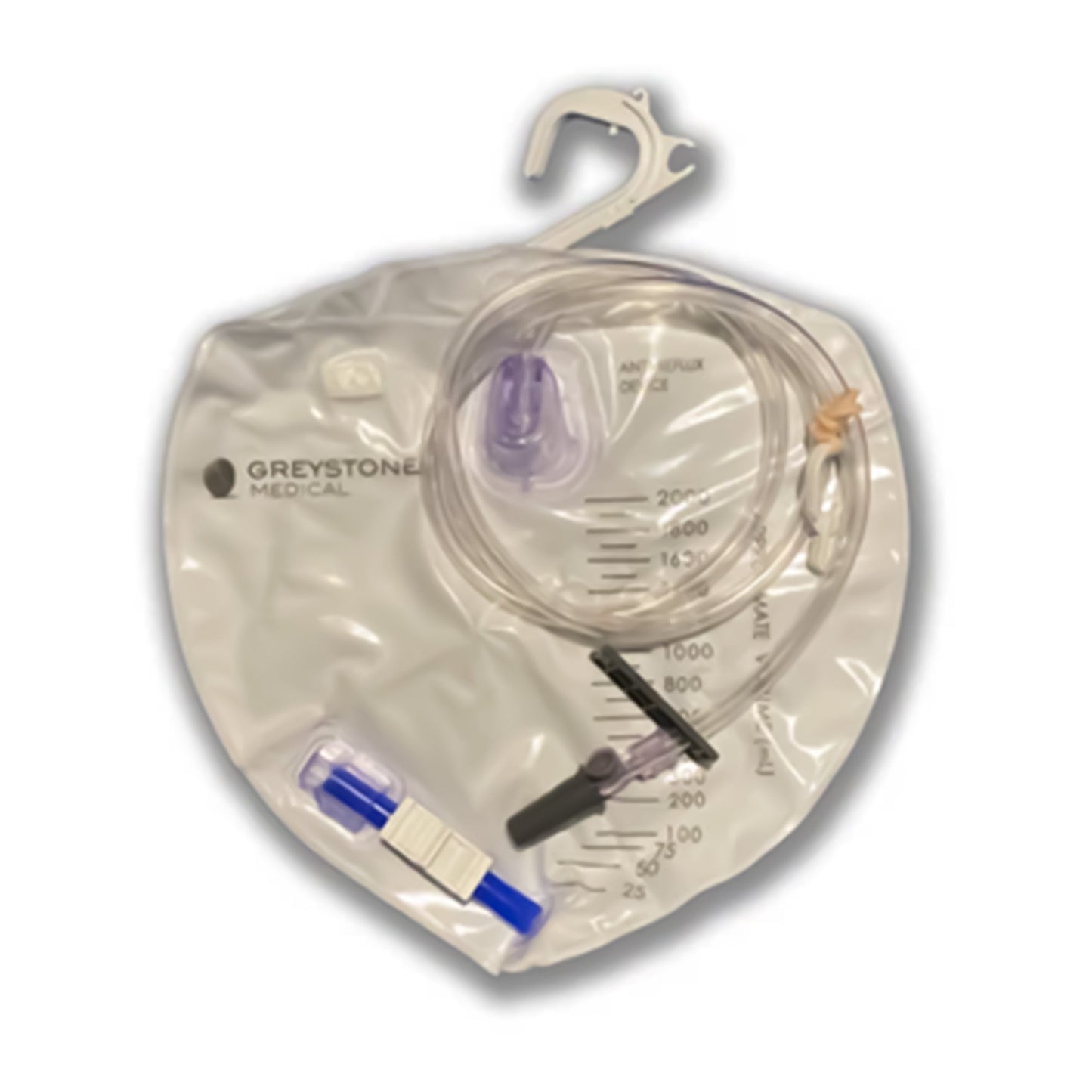 Greystone Medical Urinary Drain Bag Anti-reflux Valve Sterile 2,000 mL (1253855_EA)