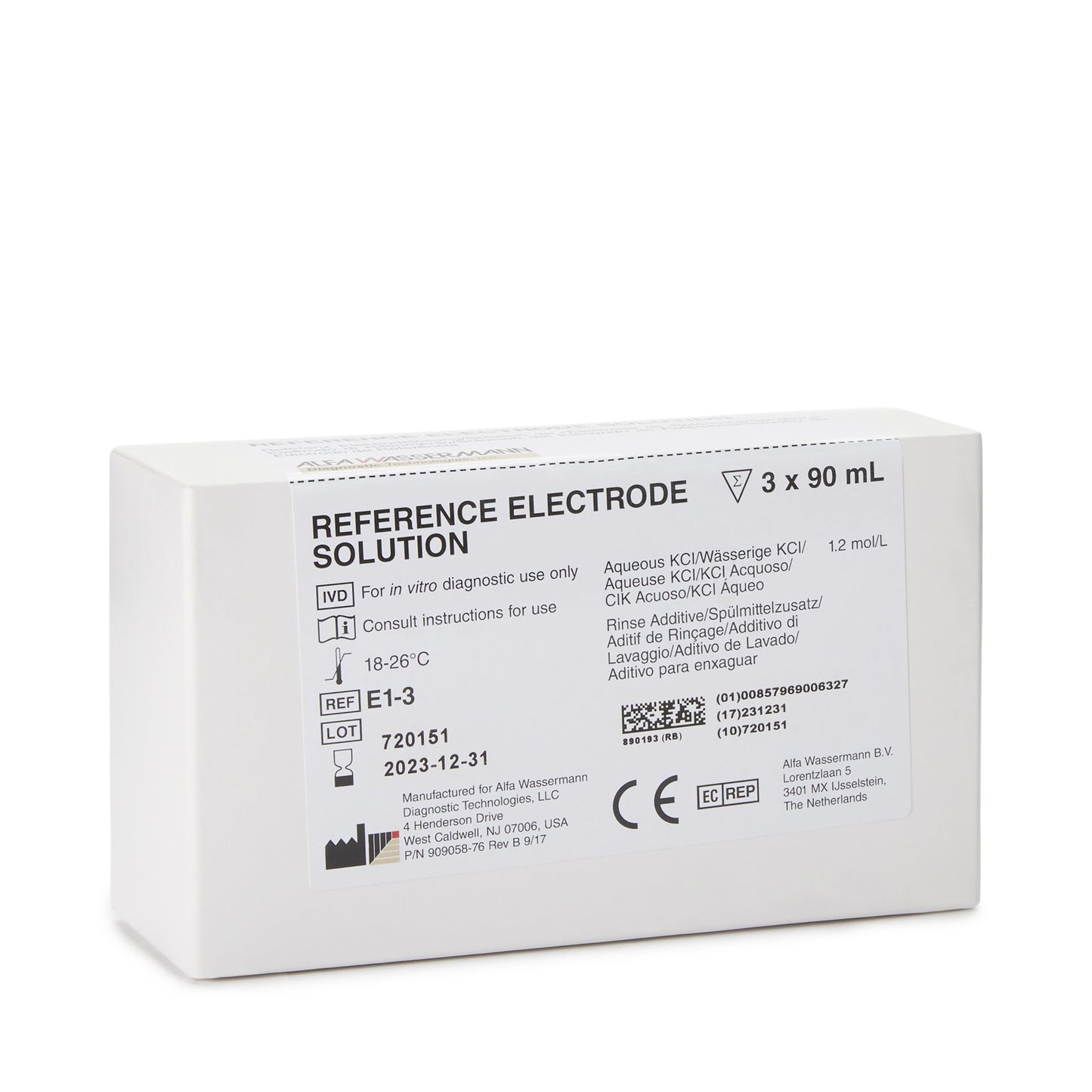 Starlyte™ II Reference Electrode Solution 90 mL For Starlyte Analyzers (206134_KT)