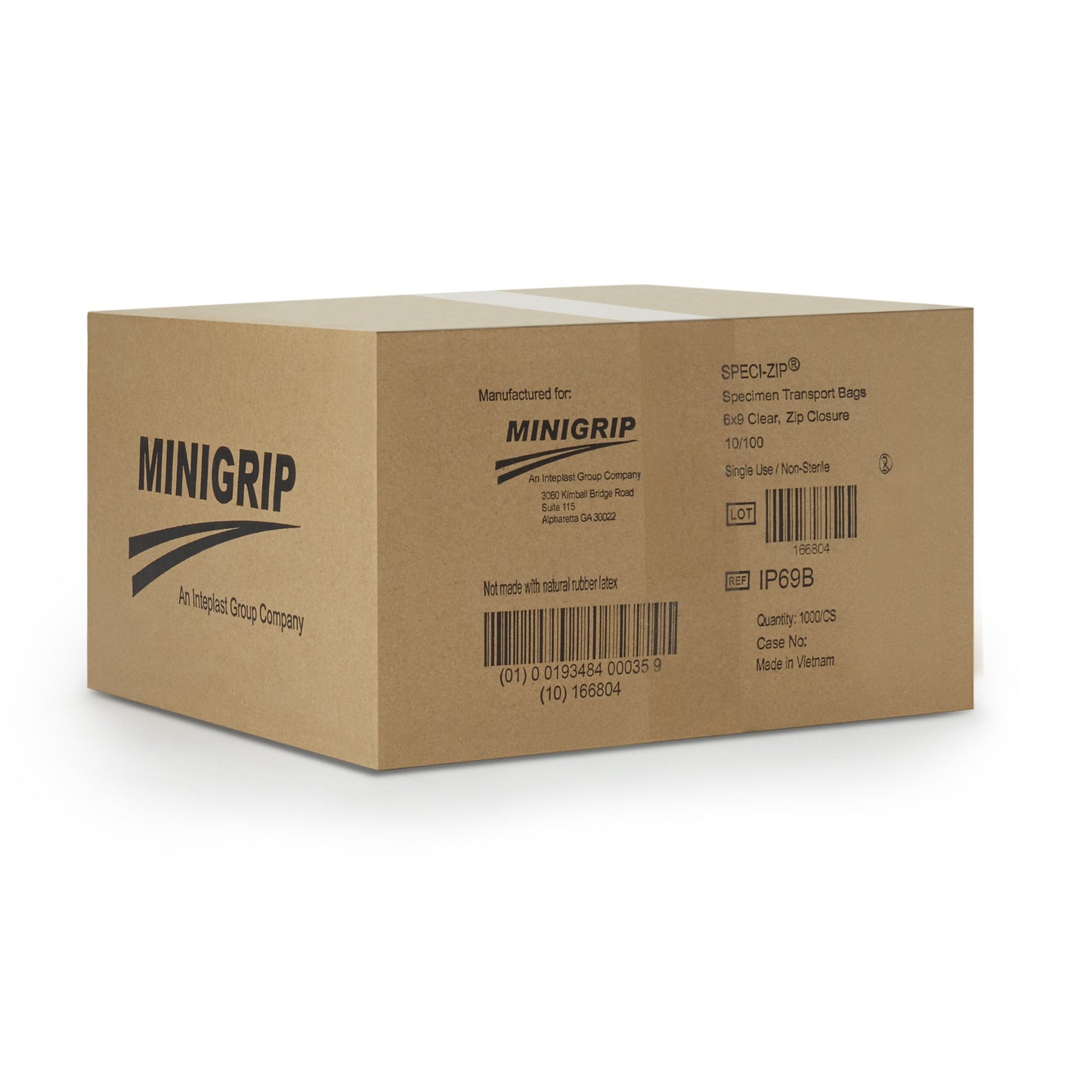 Speci-Zip® Specimen Transport Bag with Document Pouch 6 X 9 Inch Zip Closure Biohazard Symbol NonSterile (762458_CS)