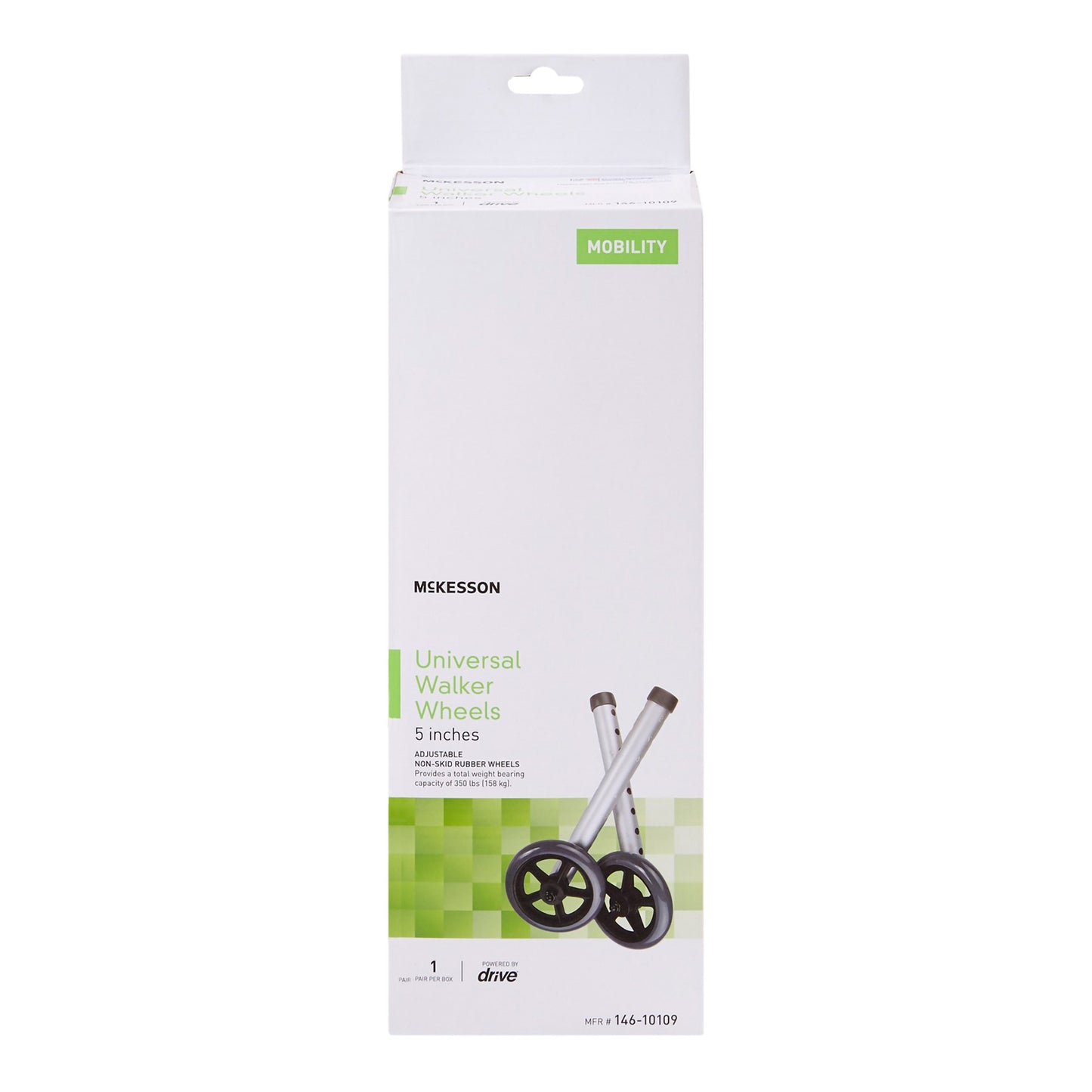 McKesson Walker Wheel For 1-inch Frame Diameter Walkers (1076177_CS)