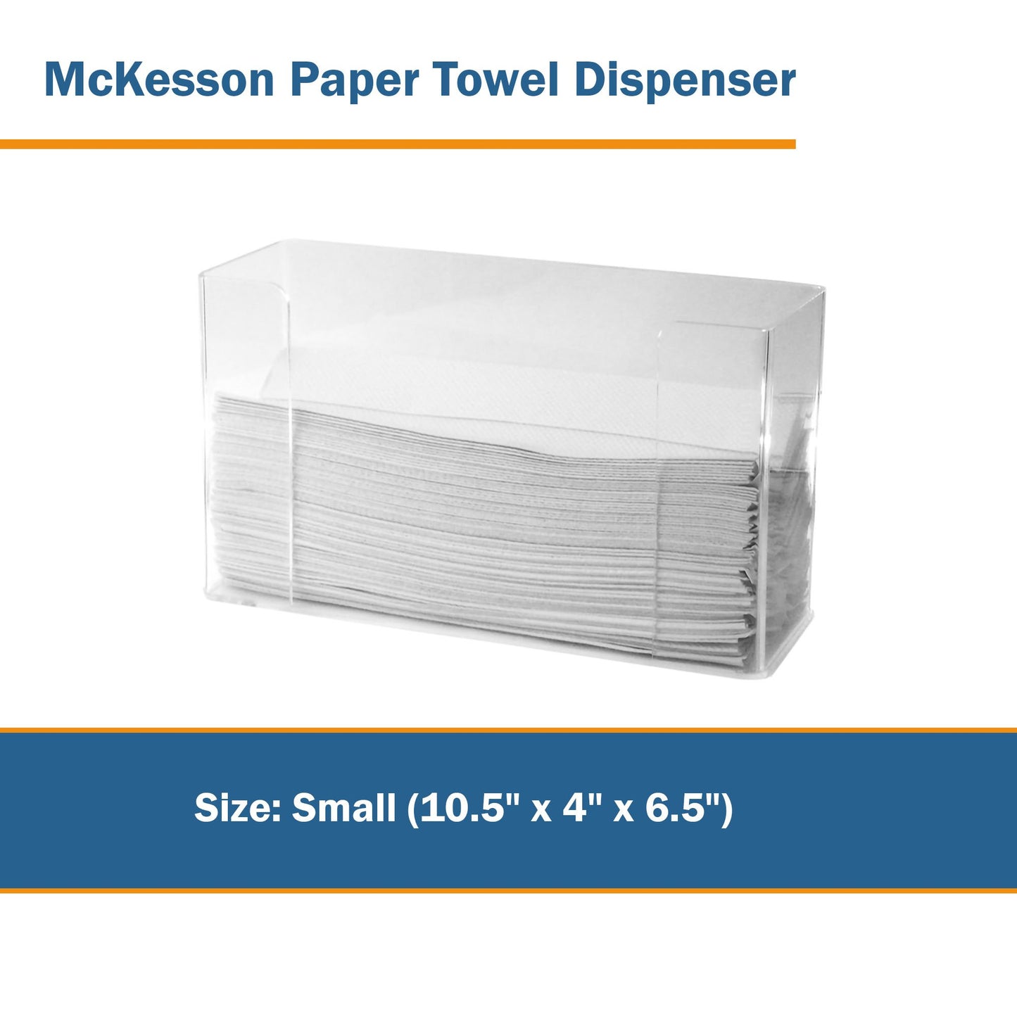 McKesson Paper Towel Dispenser Clear Plastic Wall Mount (869647_EA)