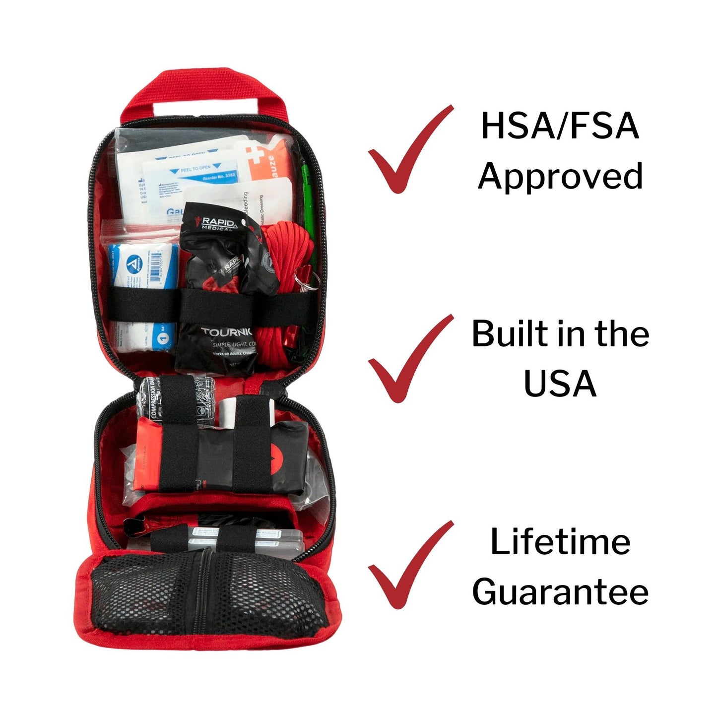 My Medic™ MYFAK Pro First Aid Kit Red Nylon Bag (1207716_EA)