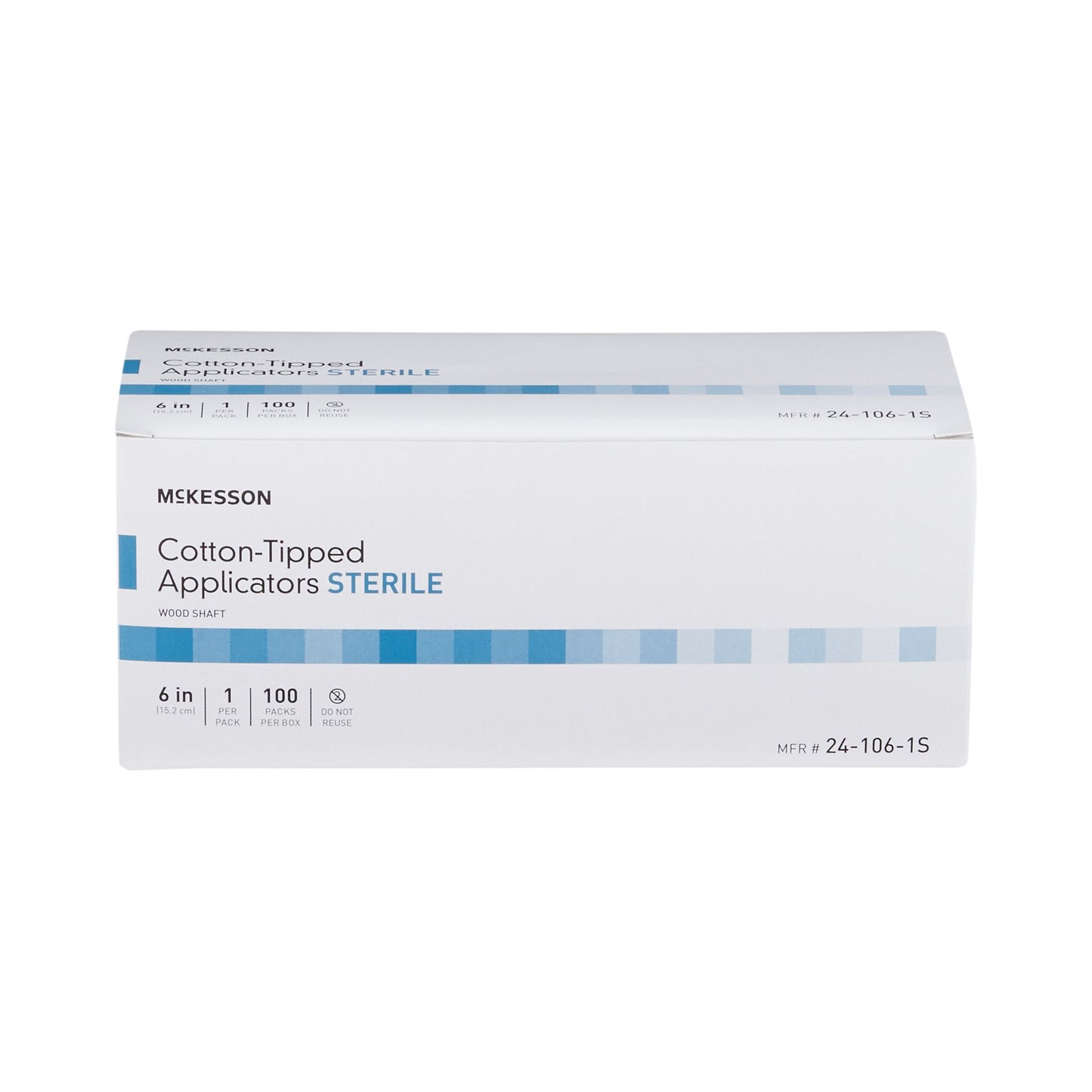 McKesson Swabstick Cotton Tip Wood Shaft 6 Inch Sterile 1 per Pack (999736_BX)