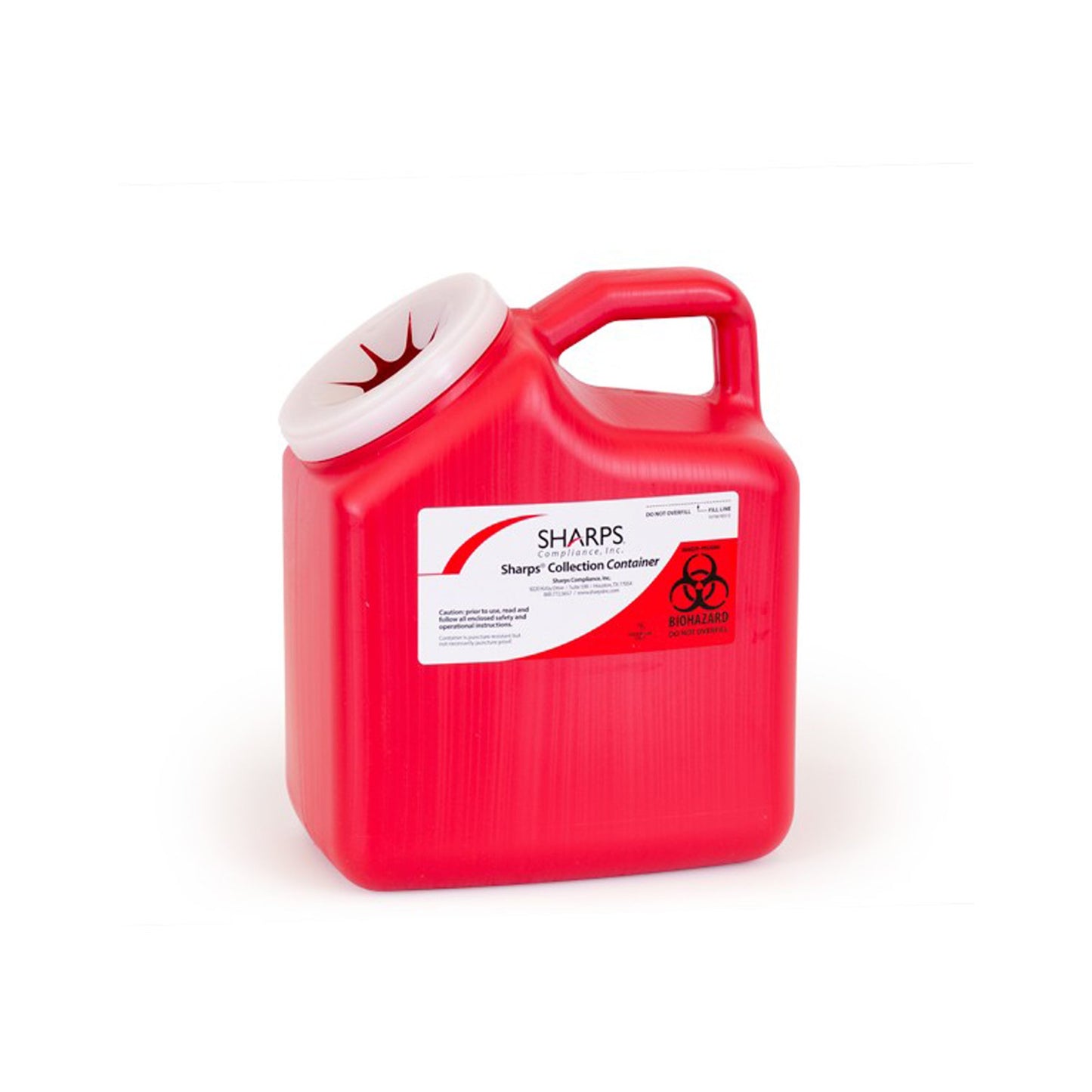 The Sharps Disposal By Mail System® PRO-TEC® Mailback Sharps Container Red Base 11 H X 6 W X 9 L Inch Vertical Entry 2 Gallon (566478_EA)