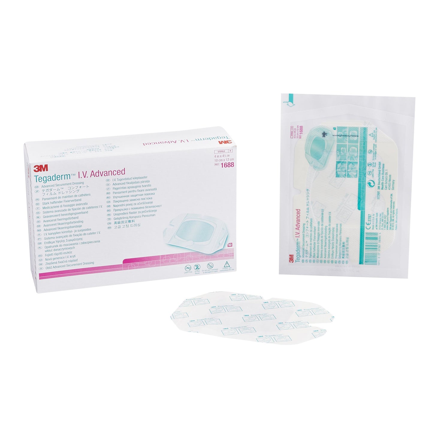3M™ Tegaderm™ I.V. Dressing Film 4 X 4-3/4 Inch Sterile (764489_CS)