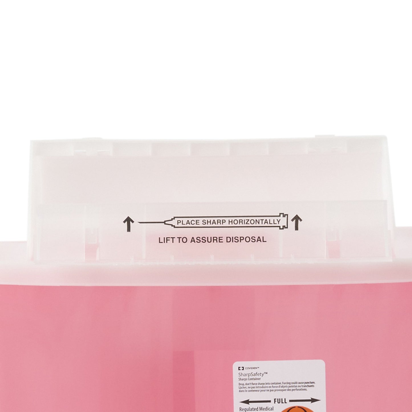 SharpStar™ In-Room™ Sharps Container Translucent Red Base 16-1/2 H X 13-3/4 W X 6 D Inch Horizontal Entry 3 Gallon (276646_CS)