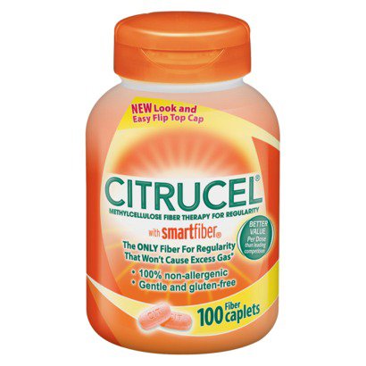 Citrucel® Fiber Supplement Capsule 100 per Bottle 500 mg Strength Methyl Cellulose (833117_BT)