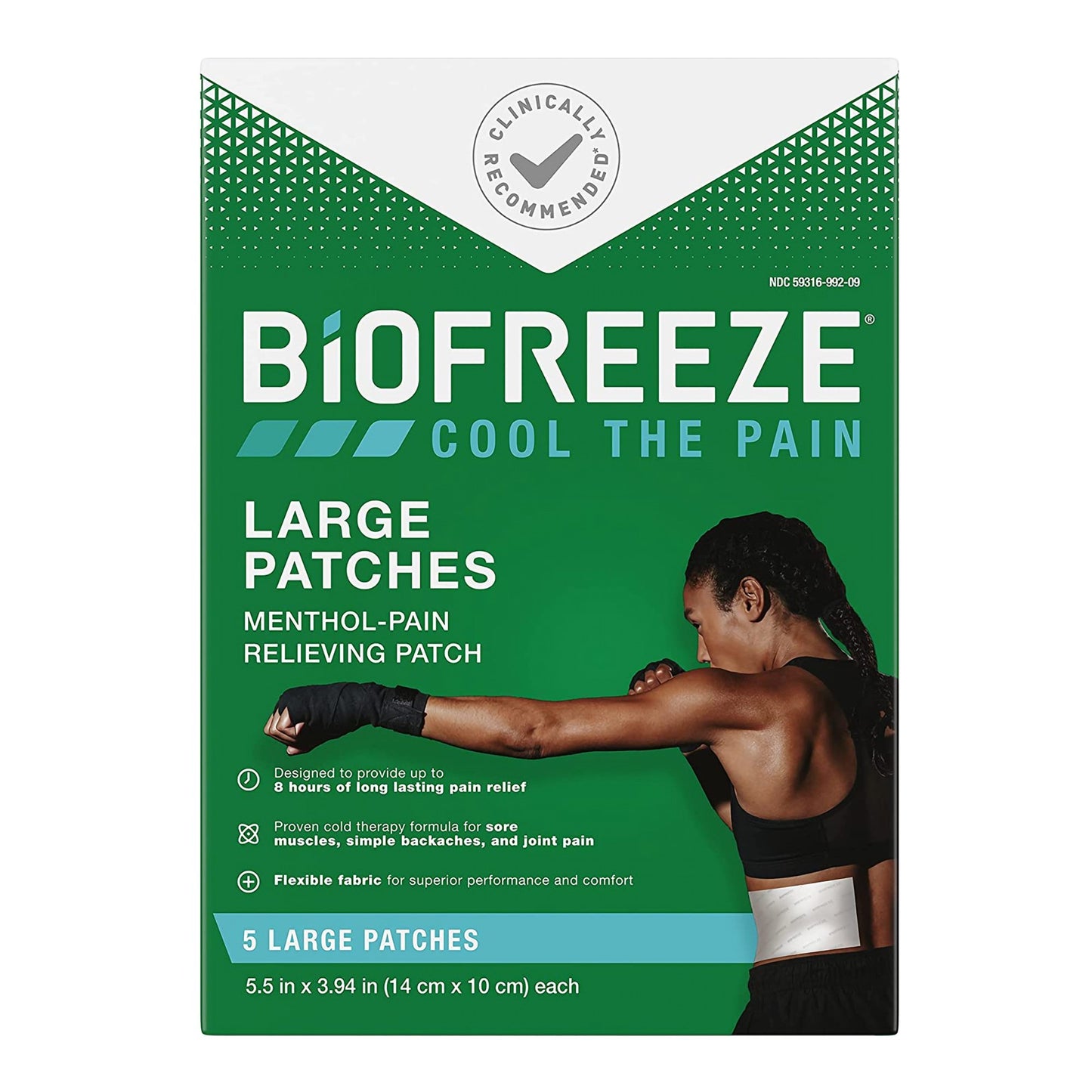Biofreeze® Topical Pain Relief 5% Strength Menthol Patch 5 per Box (1223463_BX)